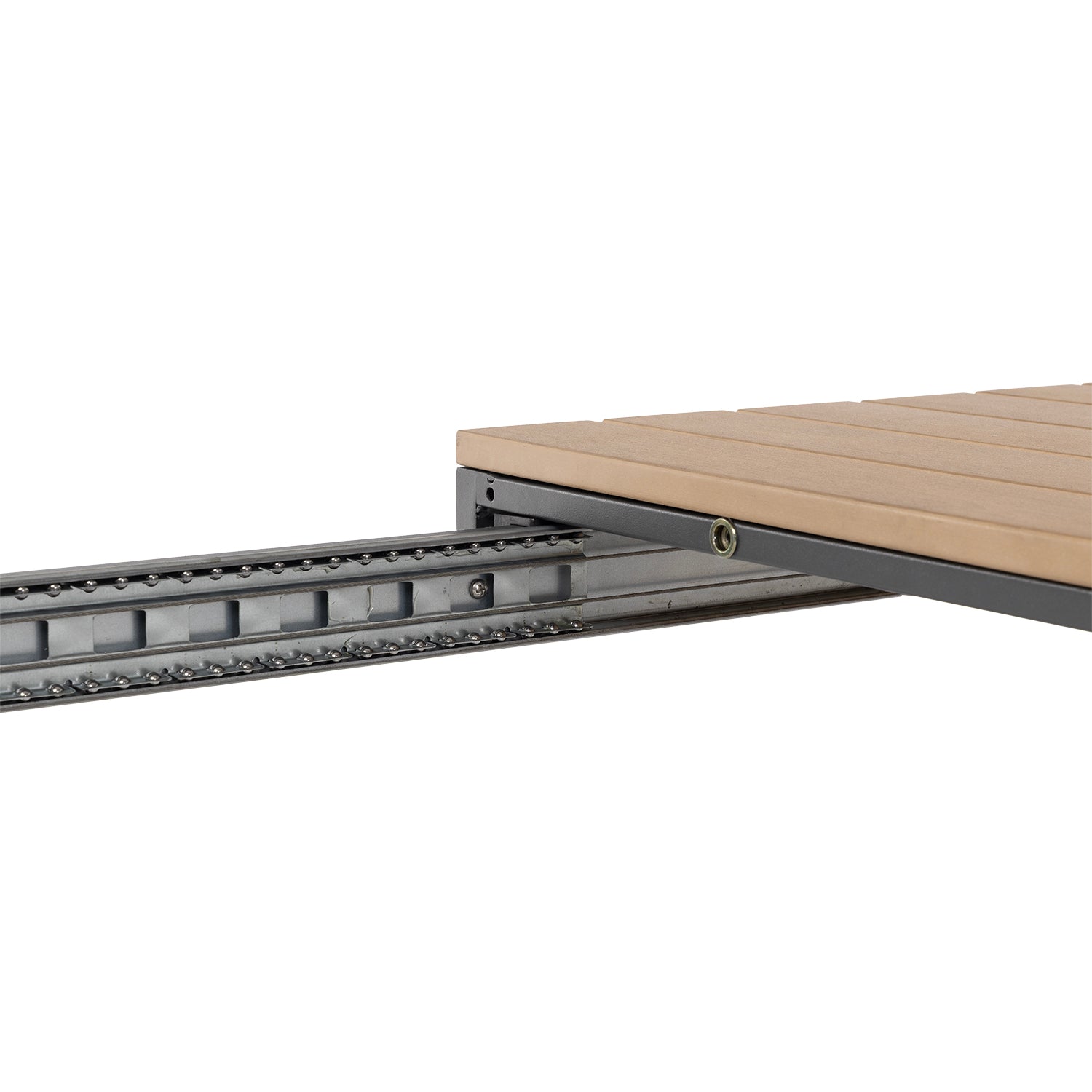 VESTIAMO CASA GIARDINO - Tavolo da giardino Estensibile in Alluminio con Top in Polietilene Effetto Legno Naturale - h75x180/240x100 cm