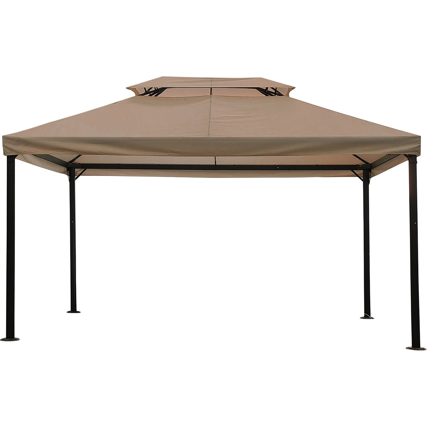 VESTIAMO CASA GIARDINO - Gazebo da giardino in alluminio Antracite con telo Camel 3x4 metri