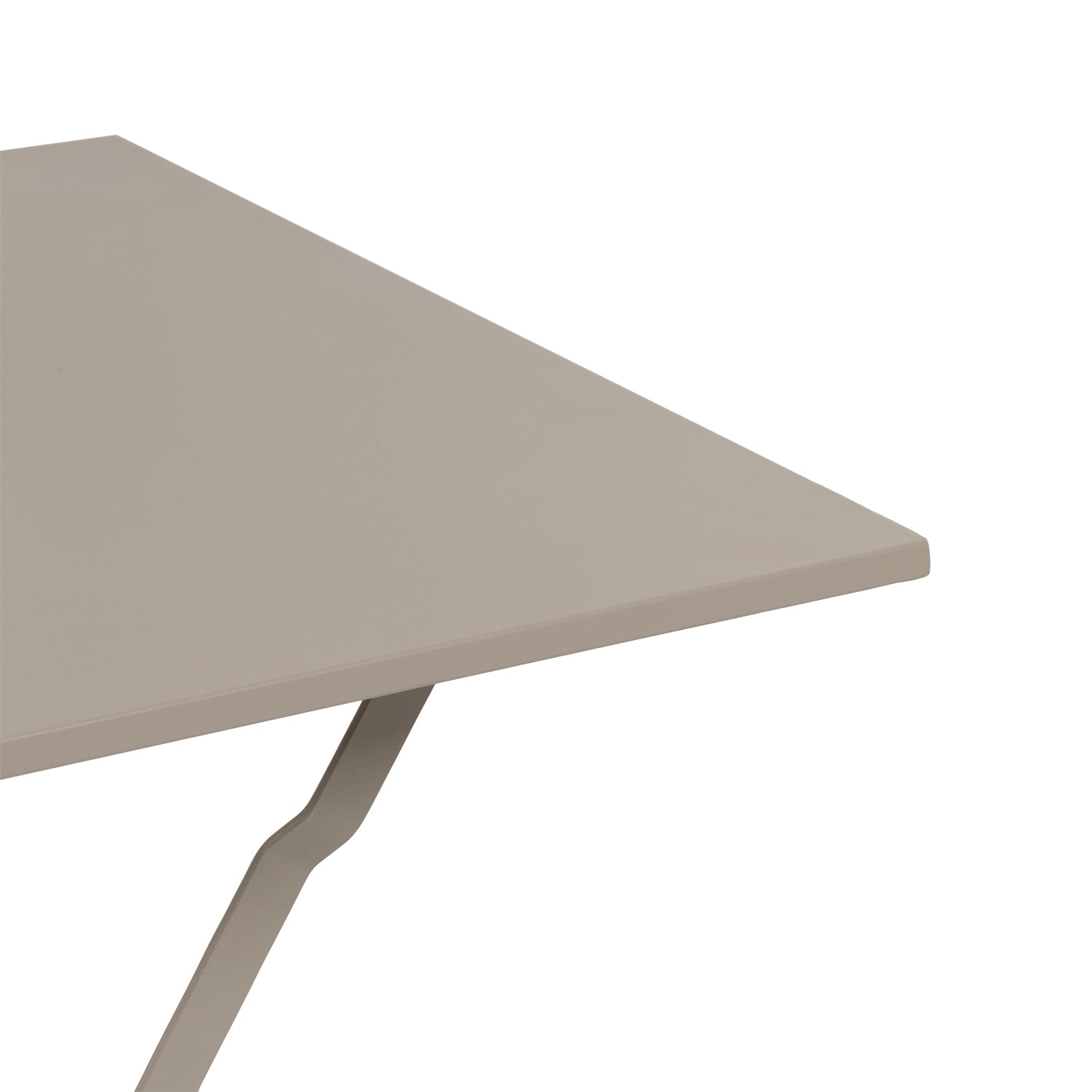 VESTIAMO CASA GIARDINO - Set giardino Bistrot tavolo 60x60 cm e 2 sedie pieghevoli in acciaio Tortora