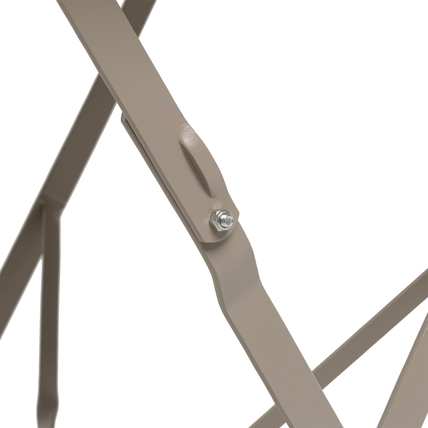 VESTIAMO CASA GIARDINO - Set giardino Bistrot tavolo 60x60 cm e 2 sedie pieghevoli in acciaio Tortora