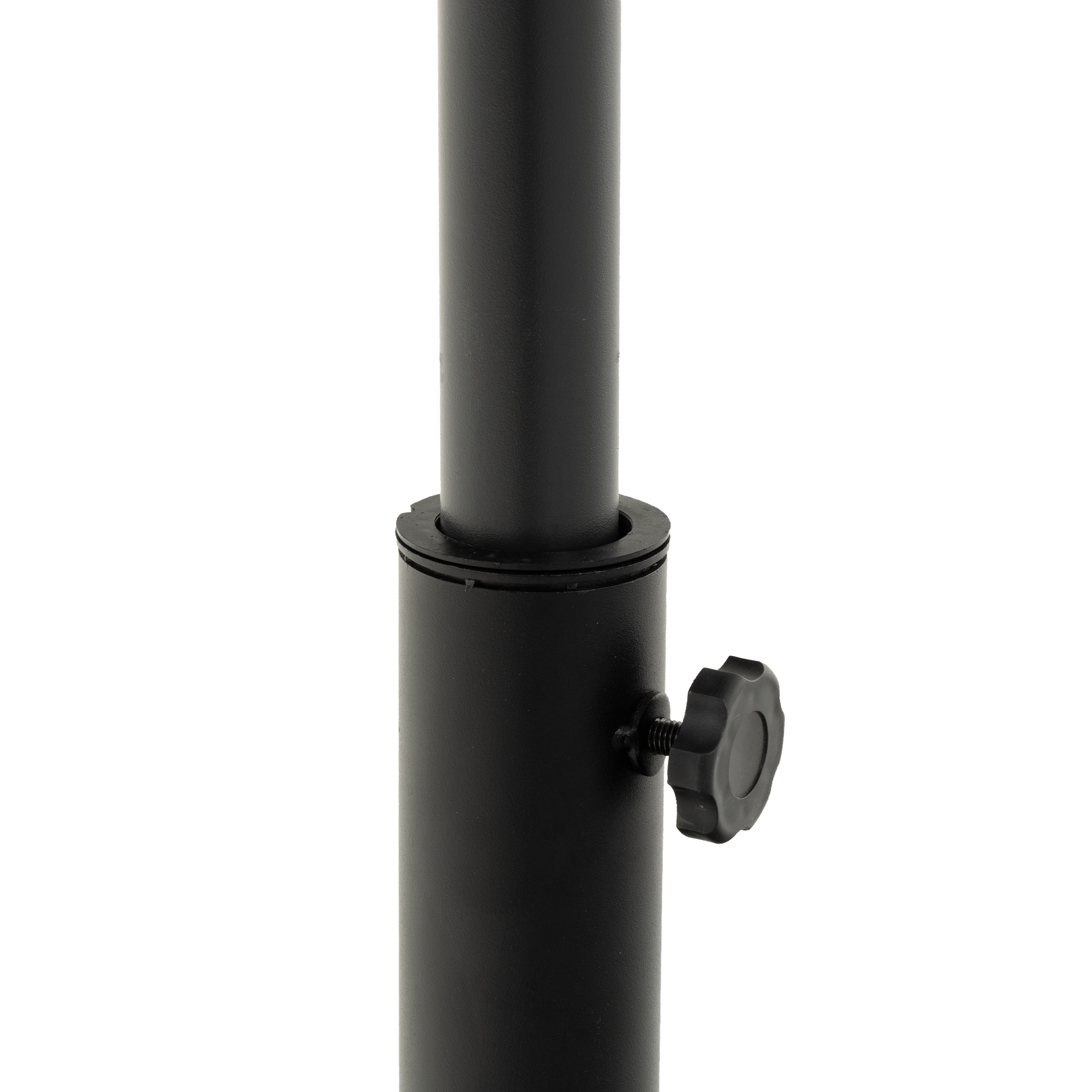 VESTIAMO CASA GIARDINO - Base Ombrellone semicircolare a parete nera in polietilene e cemento 8 kg - h7x46,5x28 cm