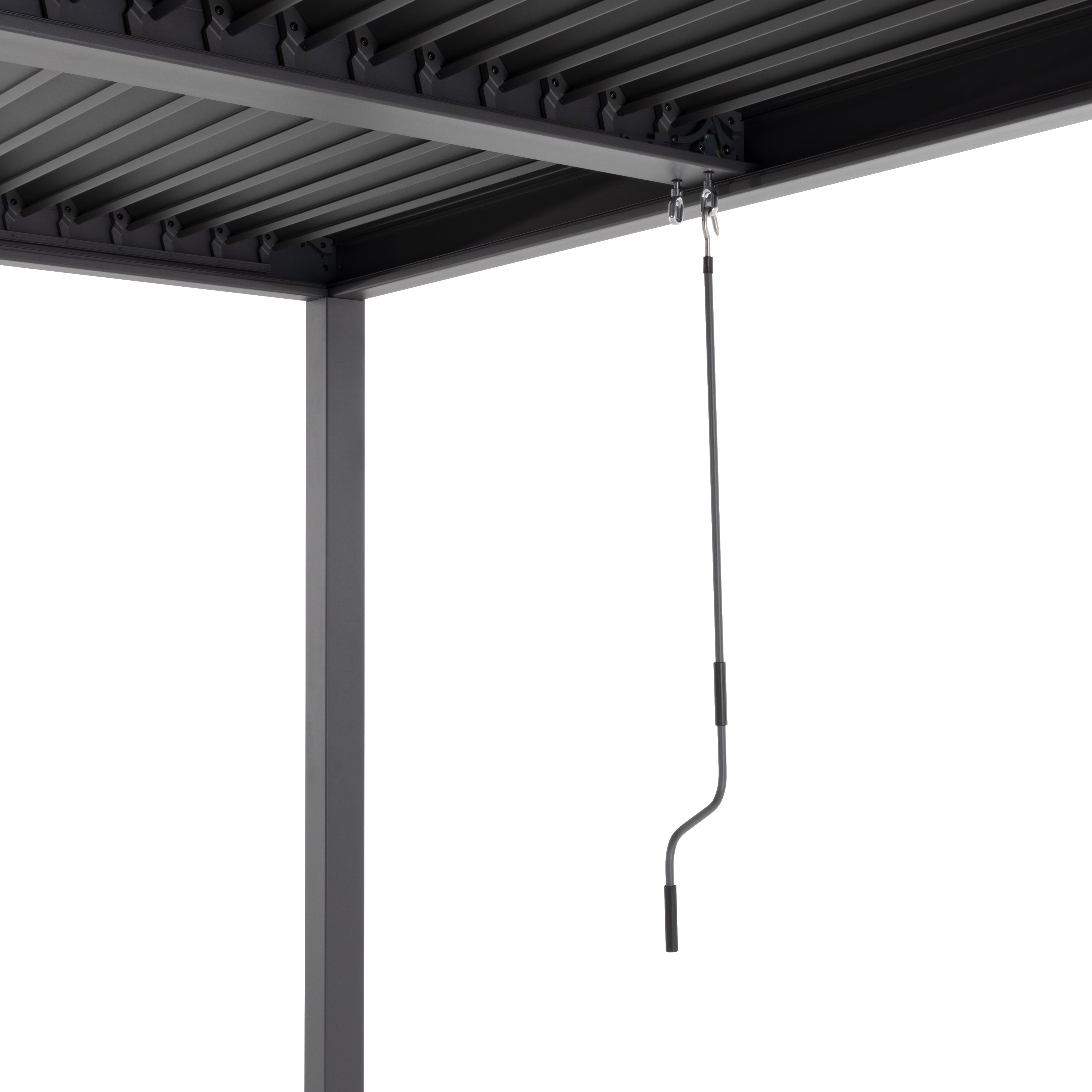PERGOLA - Pergola Bioclimatica in Alluminio Grigio Scuro 3x3 metri