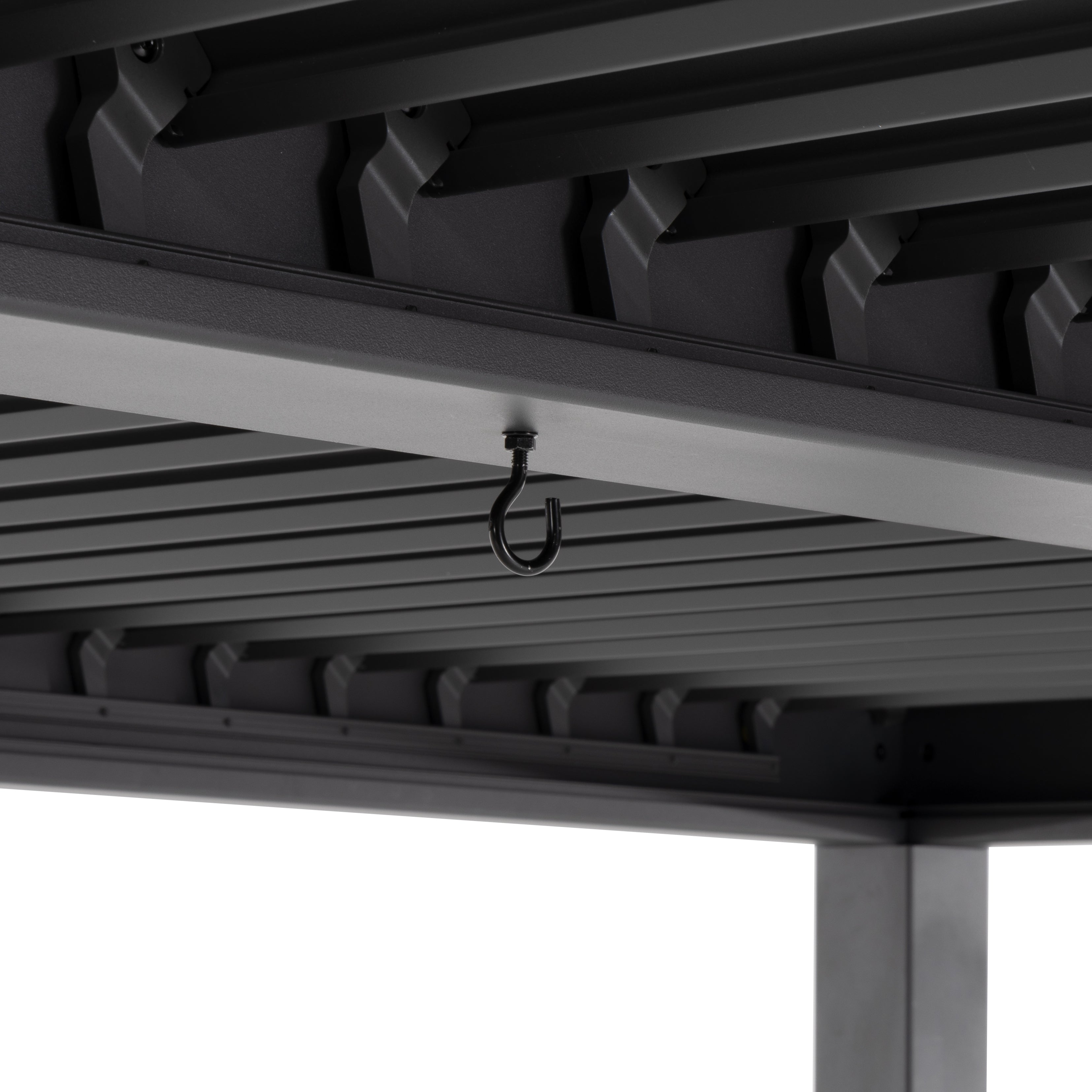 PERGOLA - Pergola Bioclimatica in Alluminio Grigio Scuro 3x3 metri