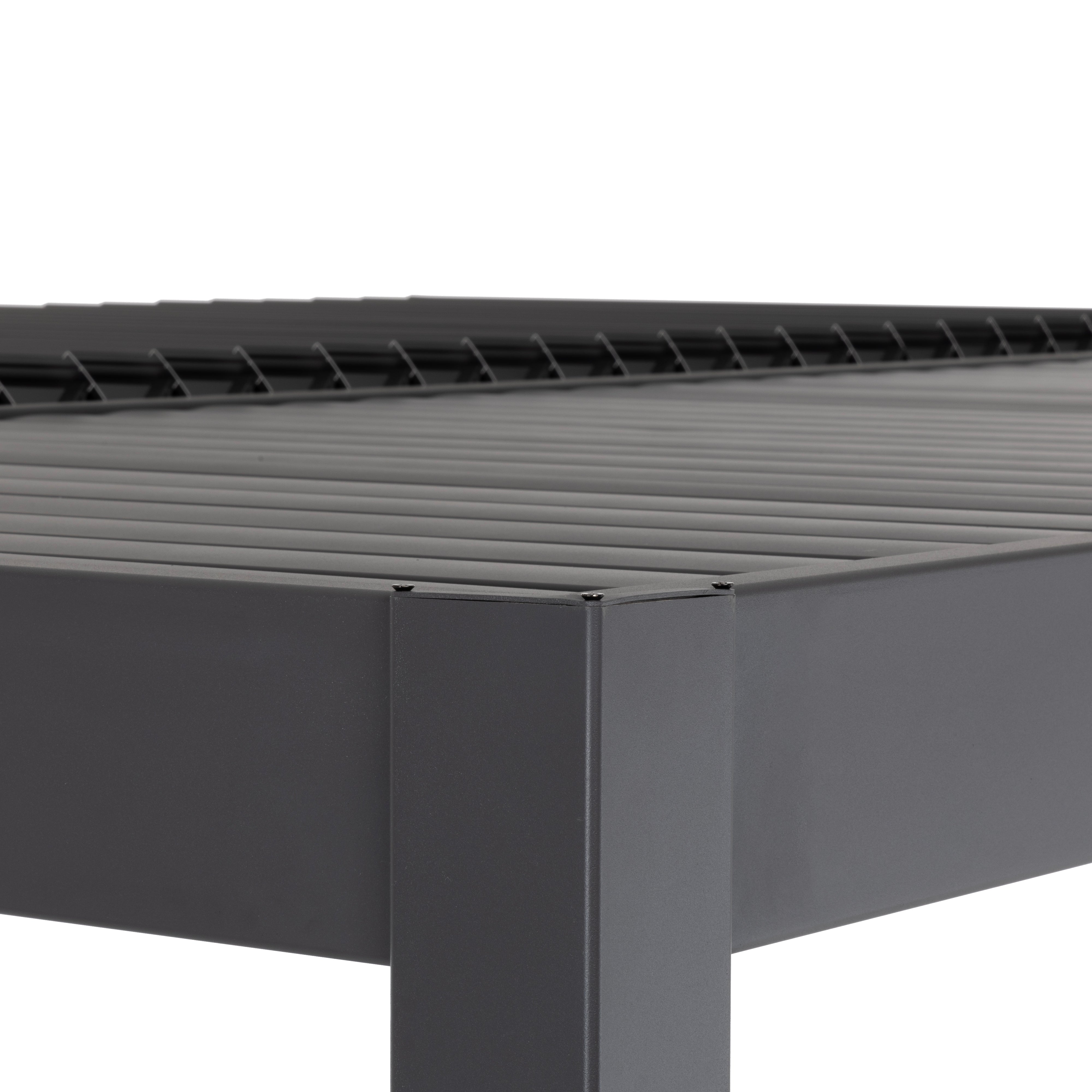 PERGOLA - Pergola Bioclimatica in Alluminio Grigio Scuro 3x4 metri