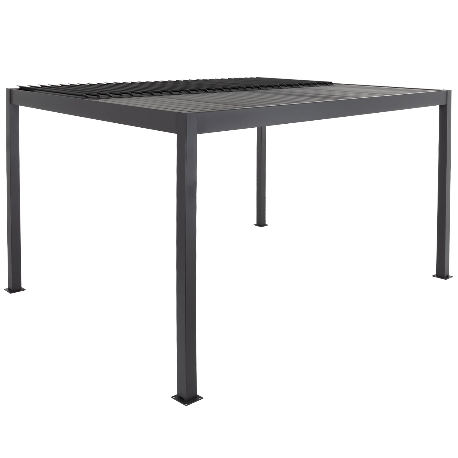 PERGOLA - Pergola Bioclimatica in Alluminio Grigio Scuro 3x4 metri