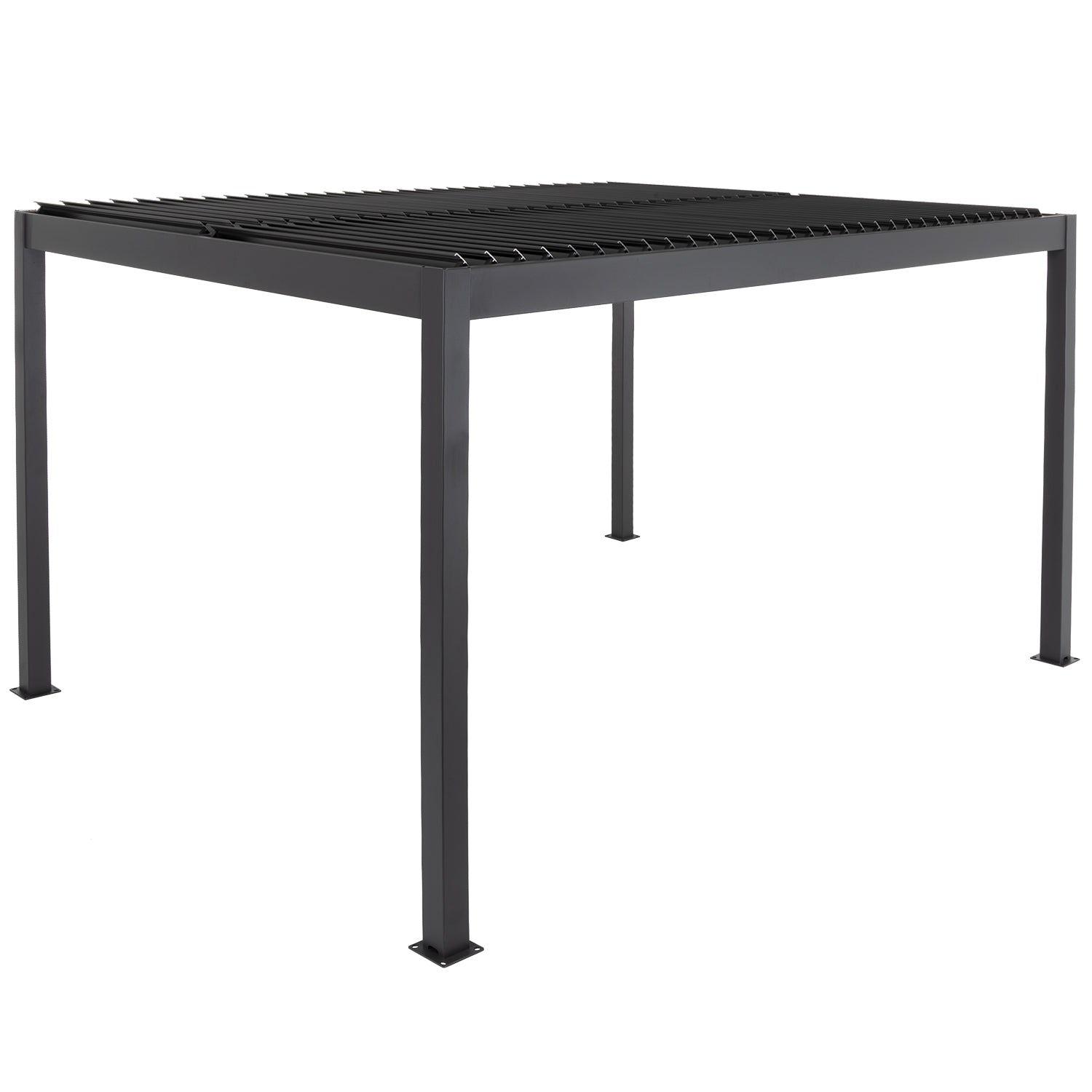 PERGOLA - Pergola Bioclimatica in Alluminio Grigio Scuro 3x4 metri