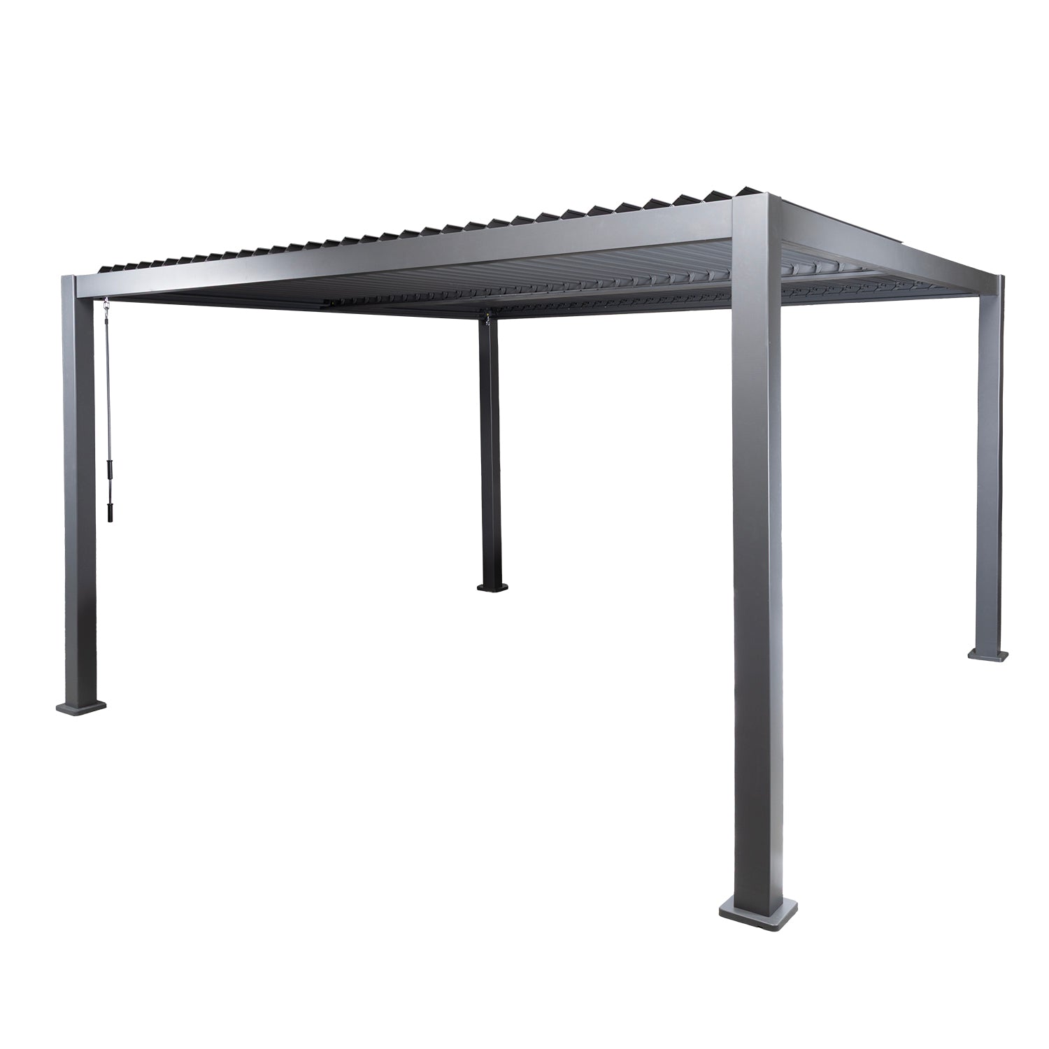 PERGOLA - Pergola Bioclimatica Grigio Scuro 4x4 metri