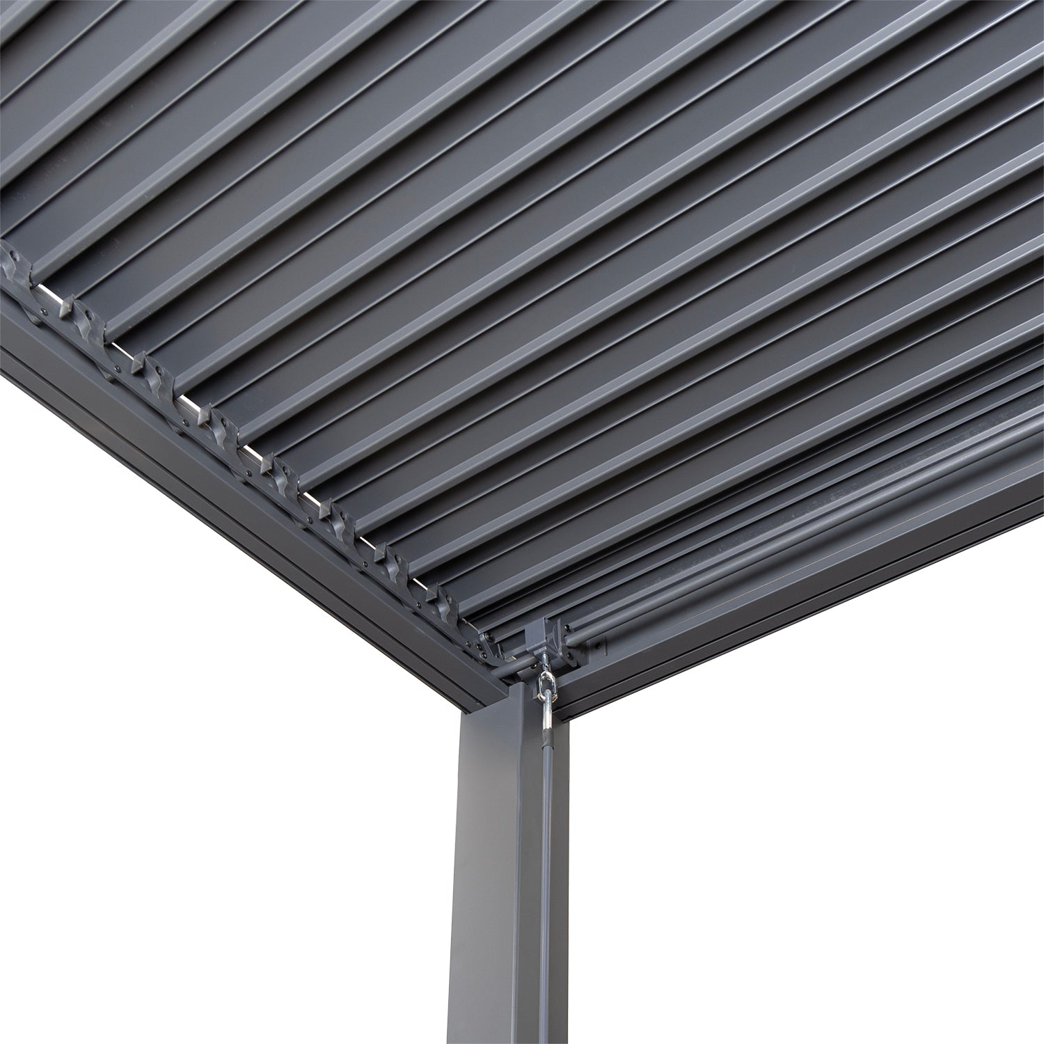 PERGOLA - Pergola Bioclimatica Grigio Scuro 4x4 metri