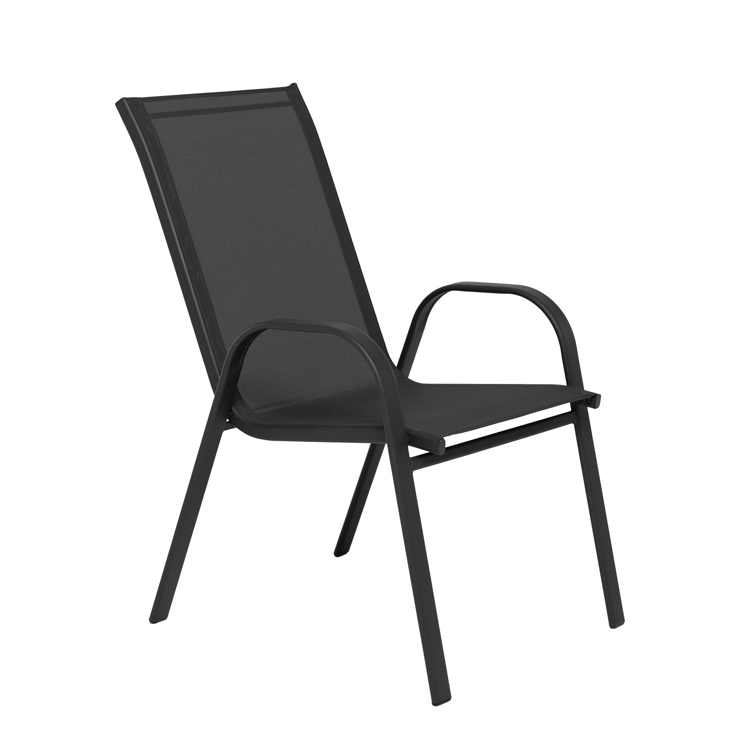 VESTIAMO CASA GIARDINO - Sedia da giardino in Acciaio Antracite - h88x70x54 cm