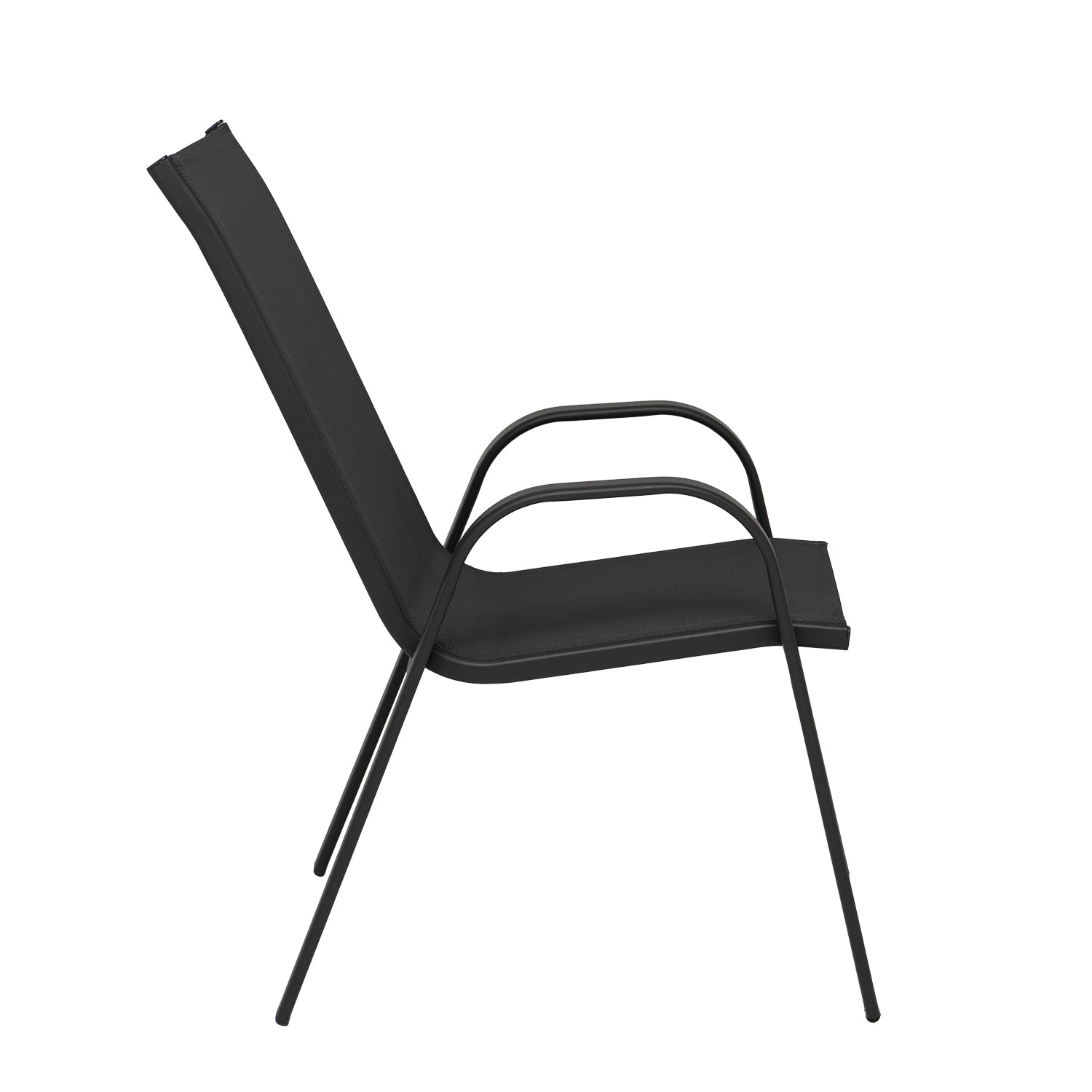 VESTIAMO CASA GIARDINO - Sedia da giardino in Acciaio Antracite - h88x70x54 cm