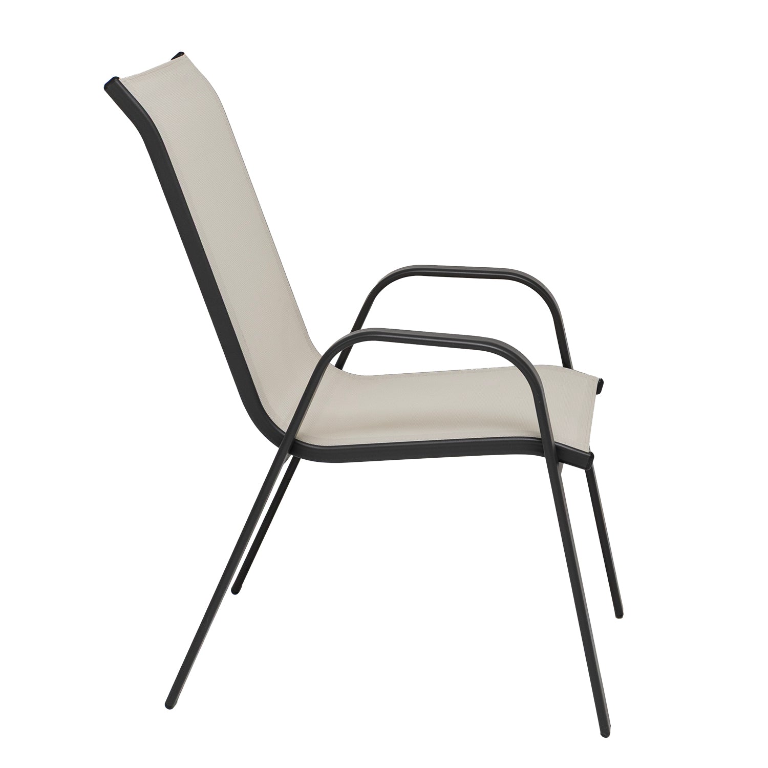 VESTIAMO CASA GIARDINO - Sedia da giardino in Acciaio Tortora - h88x70x54 cm