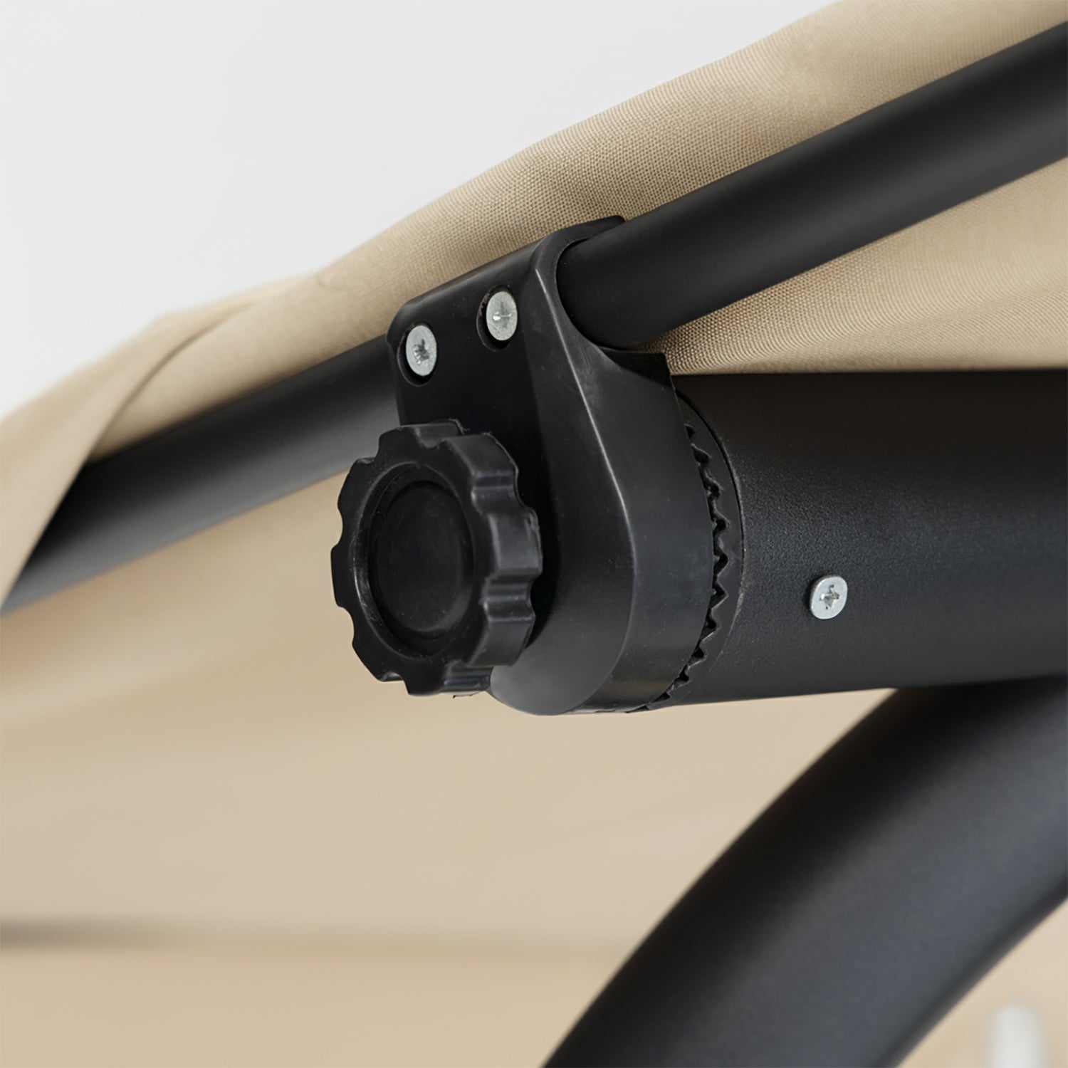 VESTIAMO CASA GIARDINO - Dondolo Reclinabile 3 Posti Ècru con Struttura in Acciaio Antracite - h165x232x125 cm