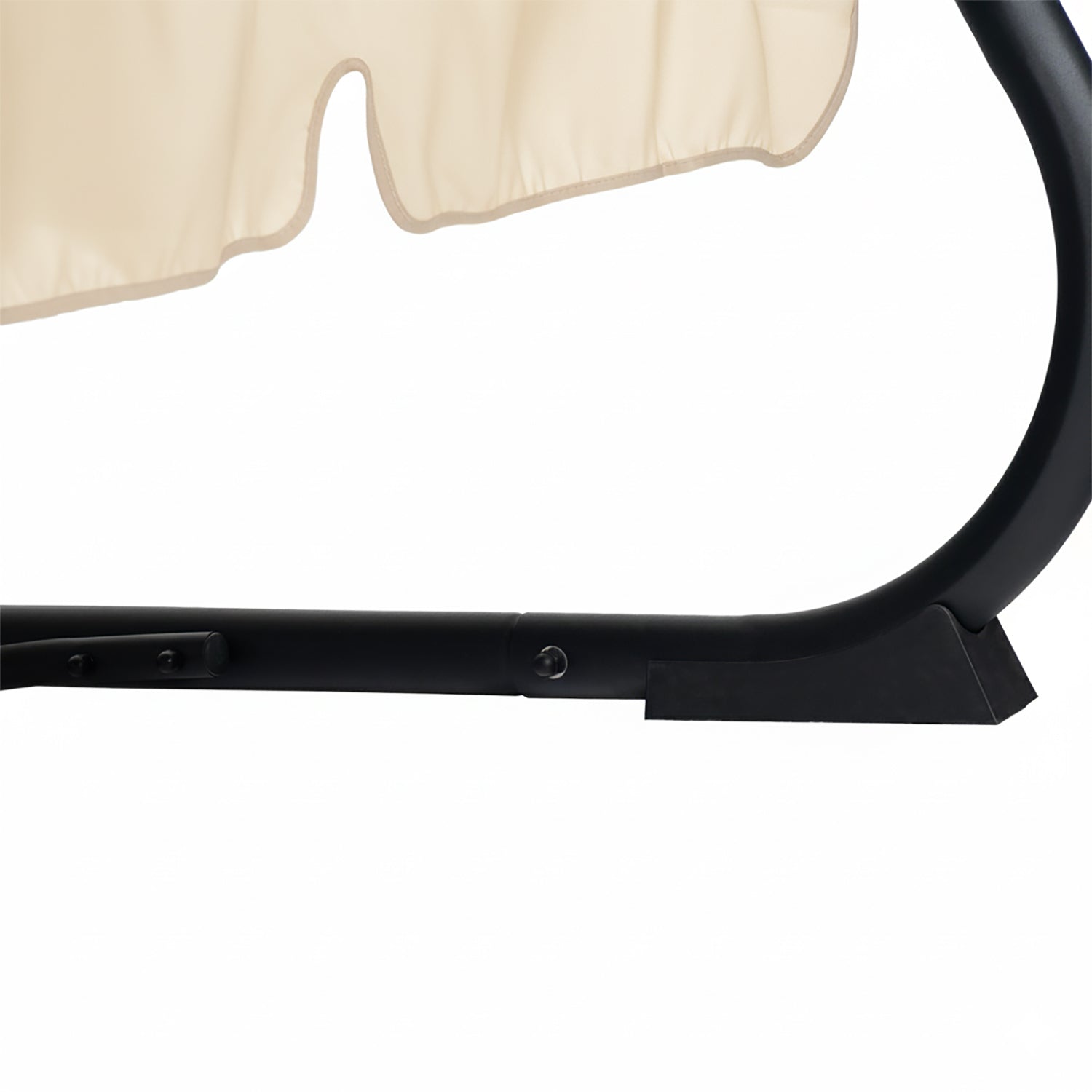 VESTIAMO CASA GIARDINO - Dondolo Reclinabile 3 Posti Ècru con Struttura in Acciaio Antracite - h165x232x125 cm