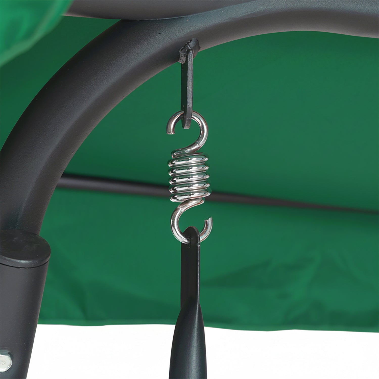 VESTIAMO CASA GIARDINO - Dondolo Reclinabile 3 Posti Verde con Struttura in Acciaio Antracite - h165x232x125 cm