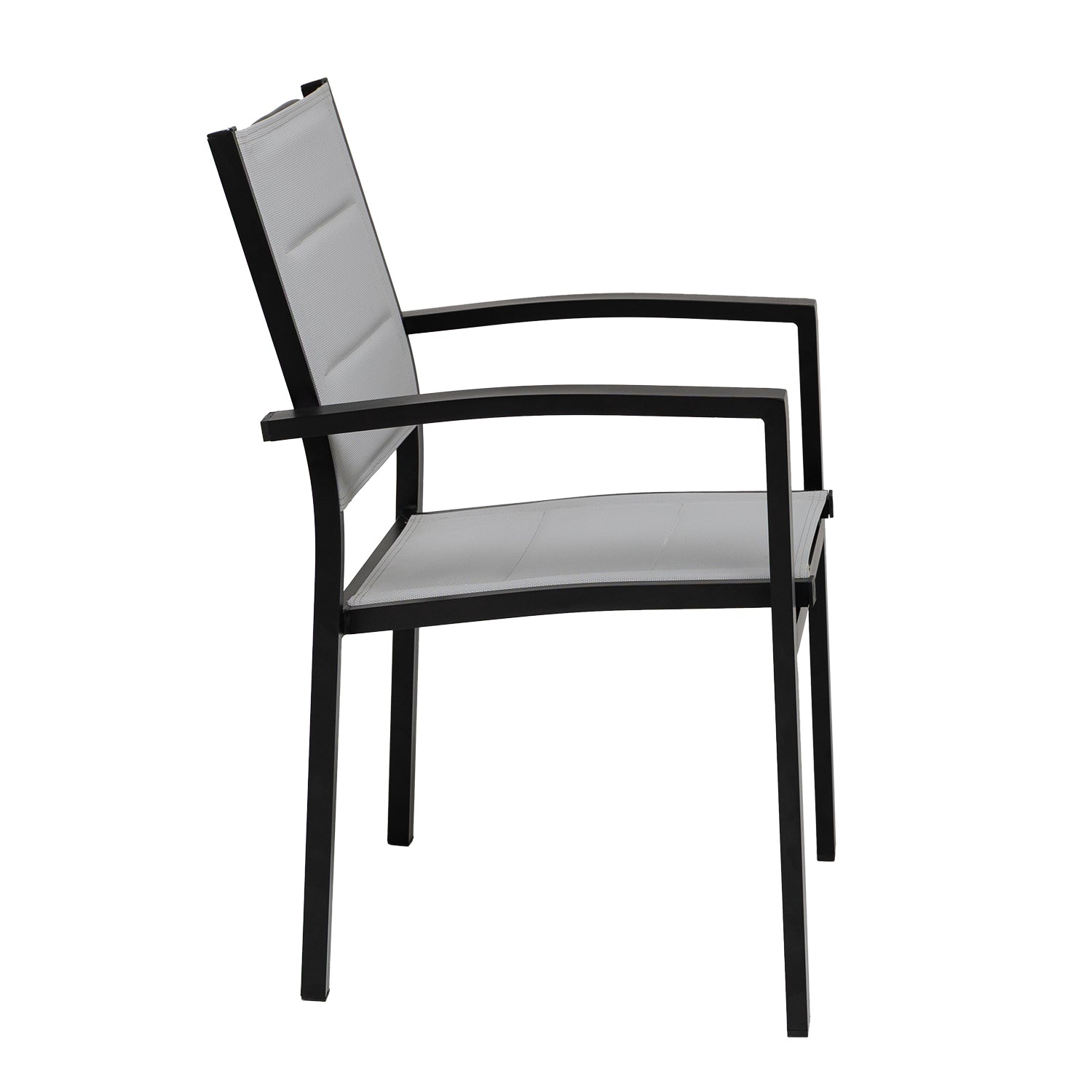 VESTIAMO CASA GIARDINO - Sedia da giardino in Alluminio Imbottita Grigia - h88x55x56 cm