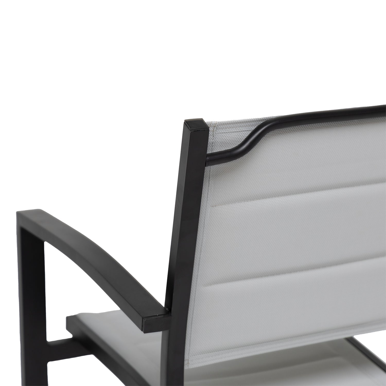 VESTIAMO CASA GIARDINO - Sedia da giardino in Alluminio Imbottita Grigia - h88x55x56 cm