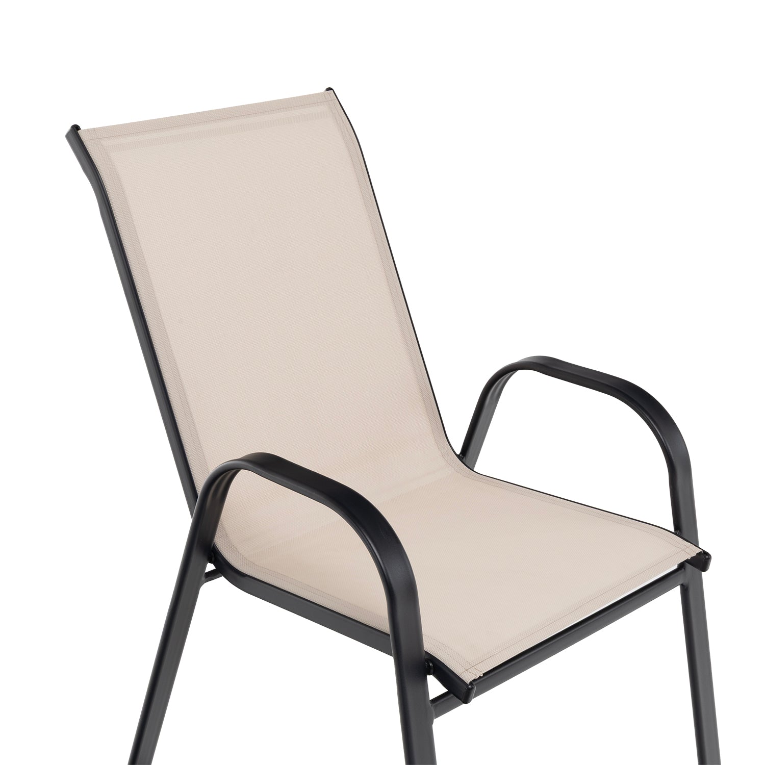 VESTIAMO CASA GIARDINO - Set da giardino 7 pezzi Tavolo con 6 Sedie struttura in Acciaio e Top in Vetro