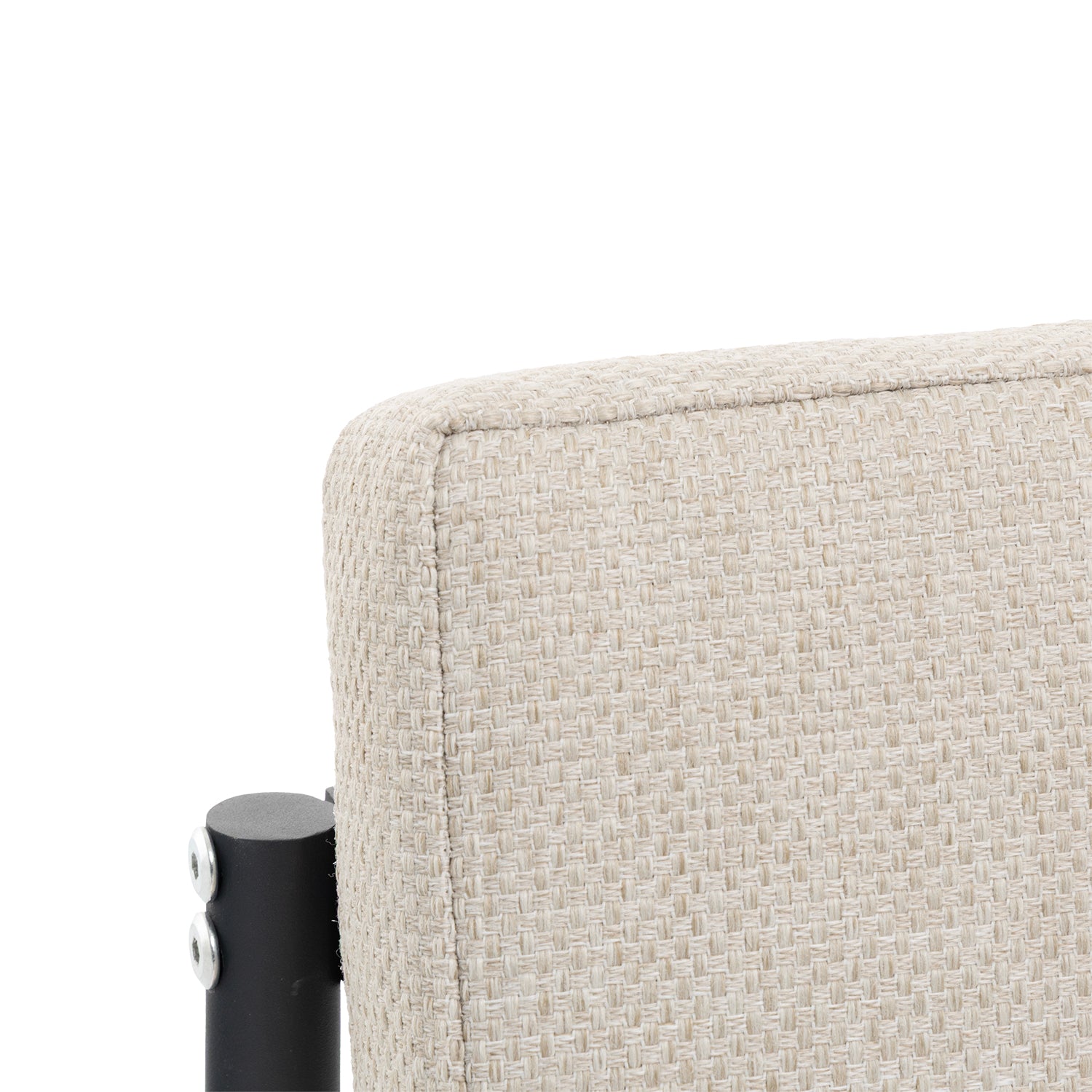 VESTIAMO CASA GIARDINO - Set da giardino 7 pezzi Tavolo con 6 Sedie Struttura in acciaio e alluminio, braccioli Effetto Legno e cuscini inclusi
