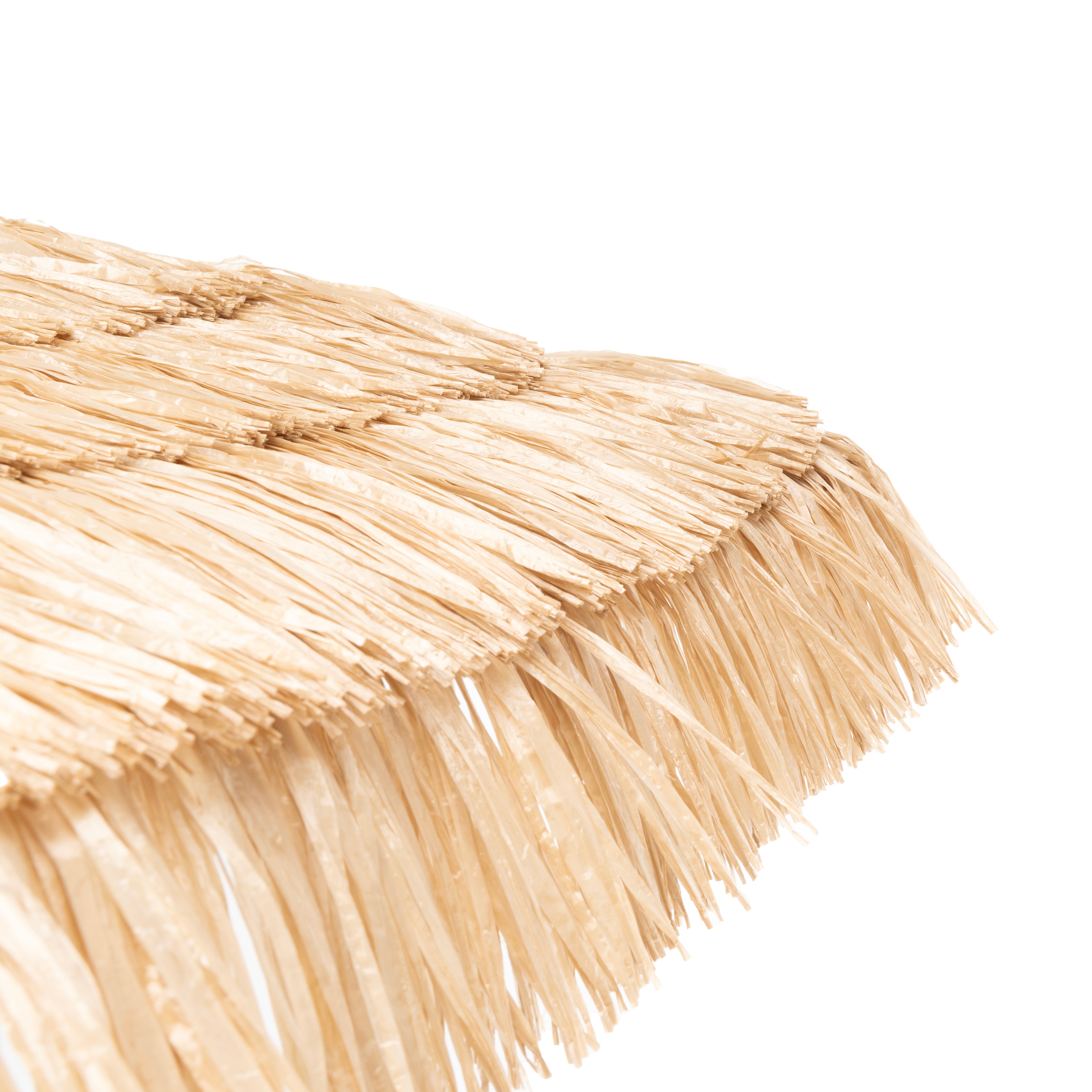 VESTIAMO CASA GIARDINO - Ombrellone da giardino Decentrato con Braccio Laterale e Telo Effetto Paglia - h2,55 x diametro 3 metri