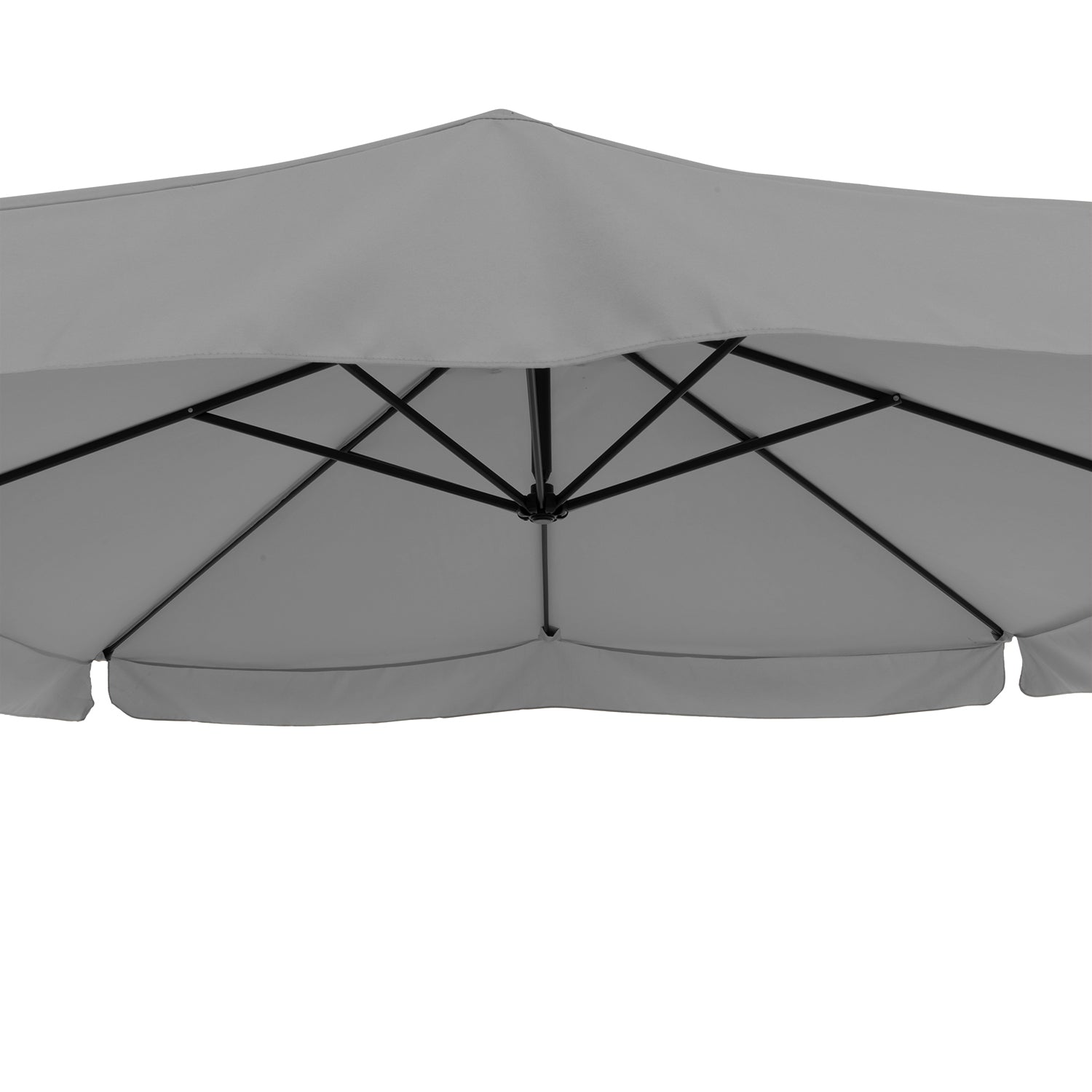 VESTIAMO CASA GIARDINO - Ombrellone Quadrato con carrucola Grigio - h250x250x250 cm