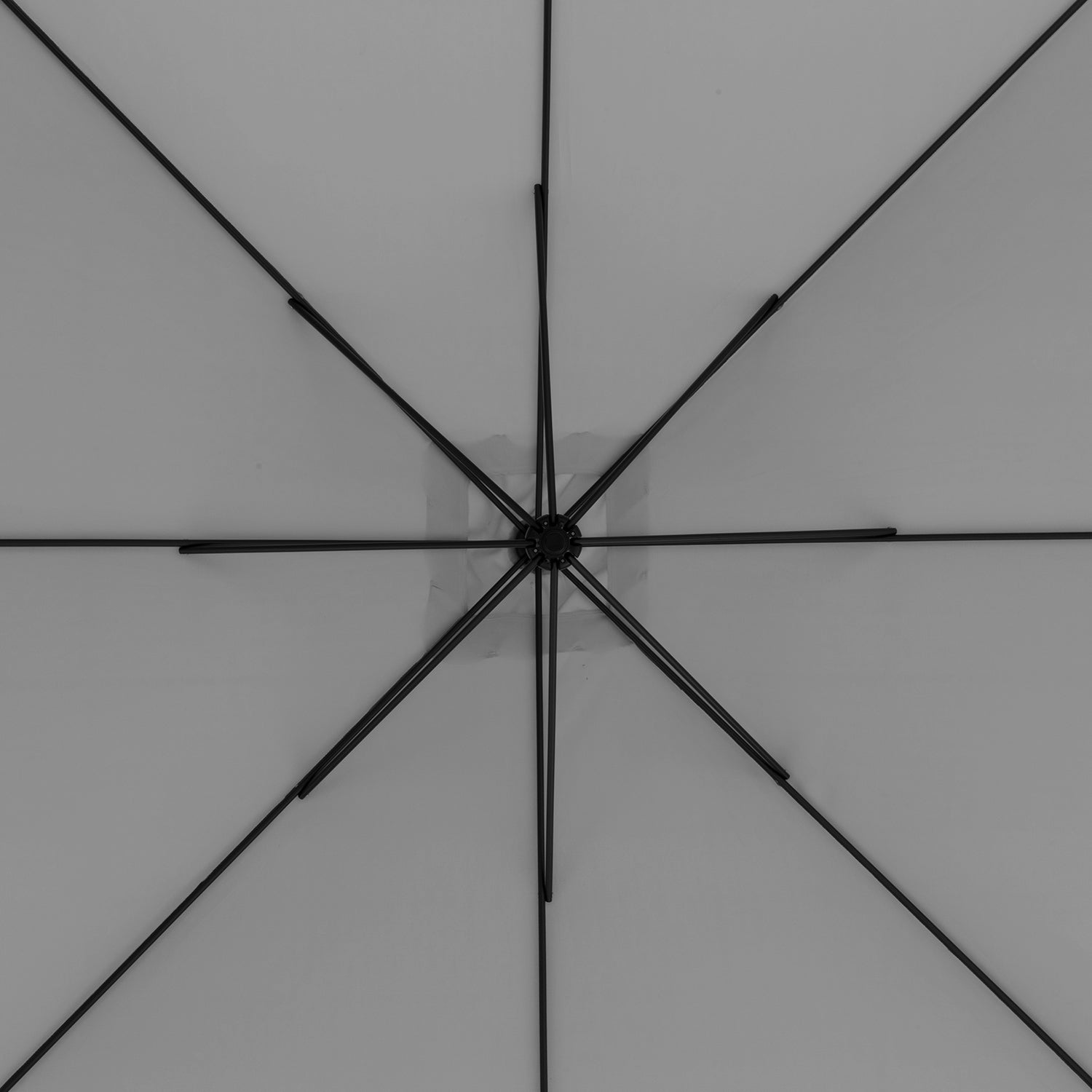 VESTIAMO CASA GIARDINO - Ombrellone Quadrato con carrucola Grigio - h250x250x250 cm