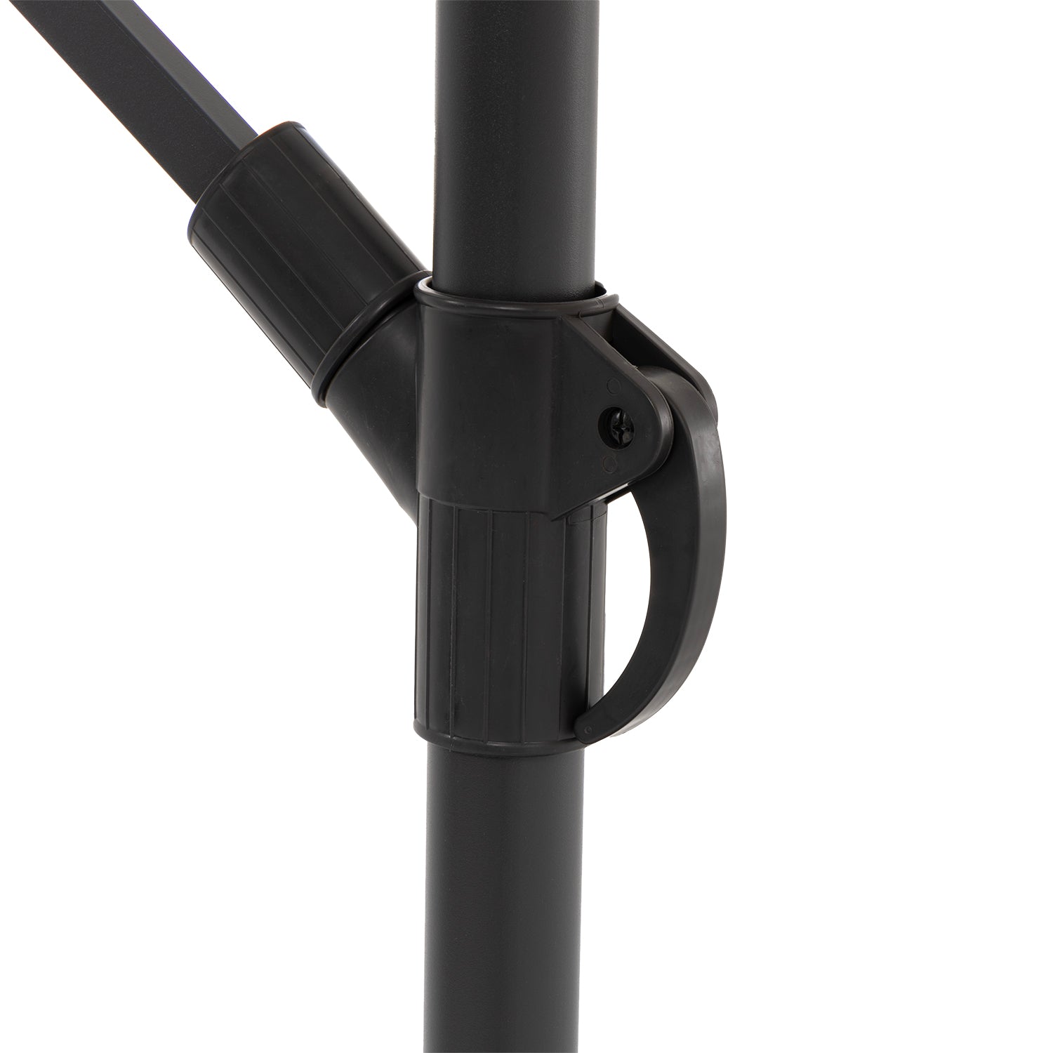 VESTIAMO CASA GIARDINO - Ombrellone Tondo Ecru a lampada con carrucola - h250 cm x diametro 300 cm