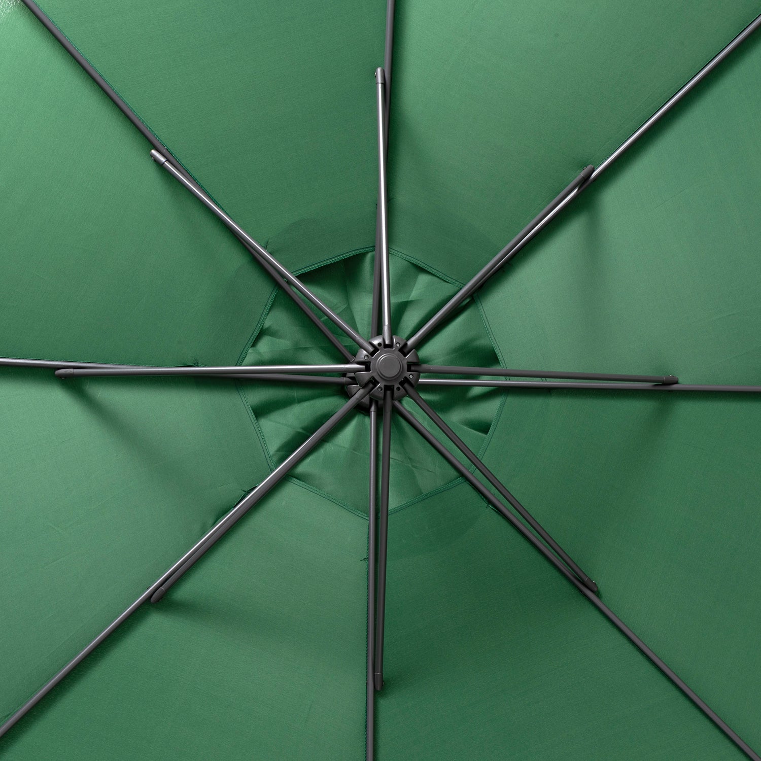 VESTIAMO CASA GIARDINO - Ombrellone Tondo Verde a lampada con carrucola - h250 cm x diametro 300 cm