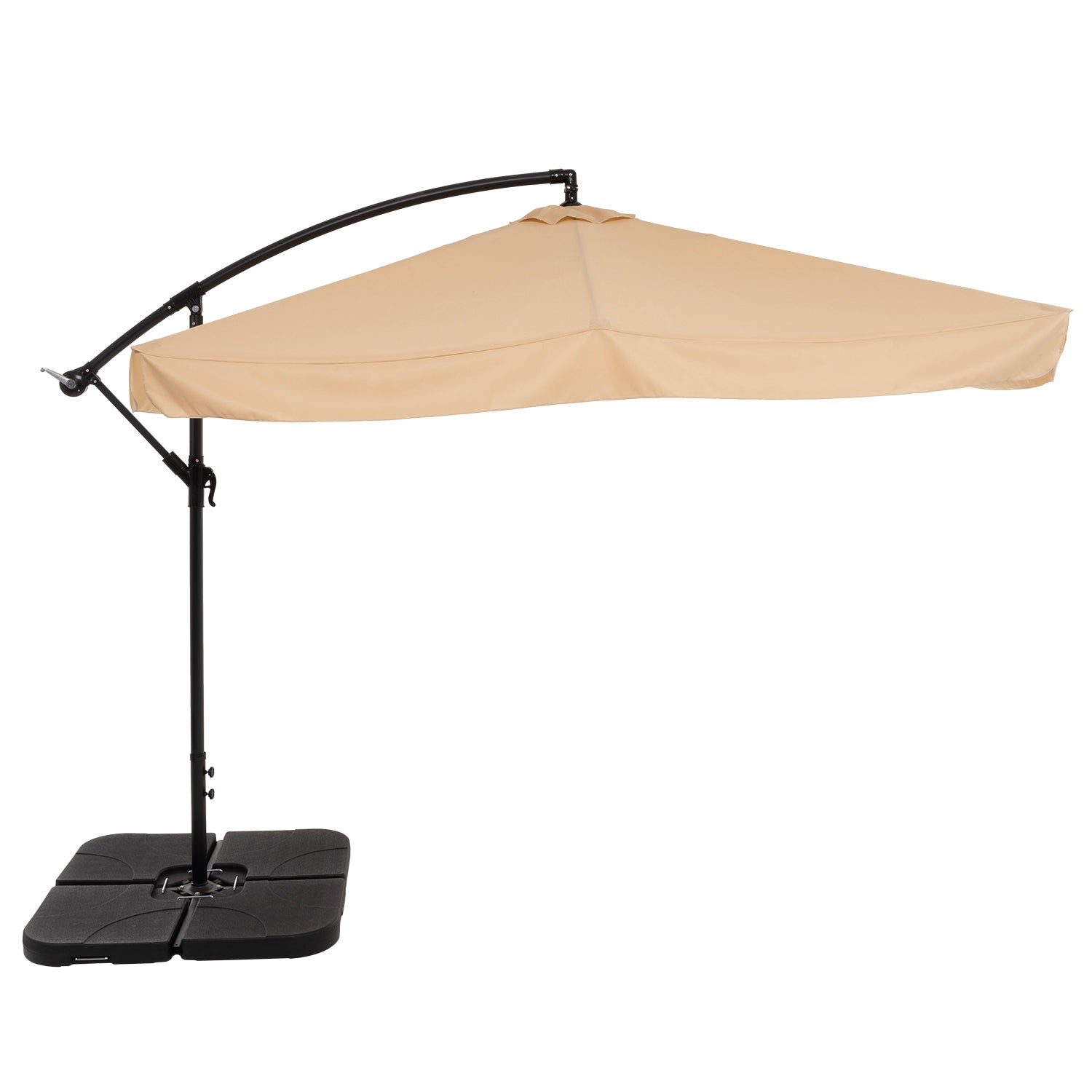 VESTIAMO CASA GIARDINO - Ombrellone Quadrato con carrucola Camel - h250x250x250 cm