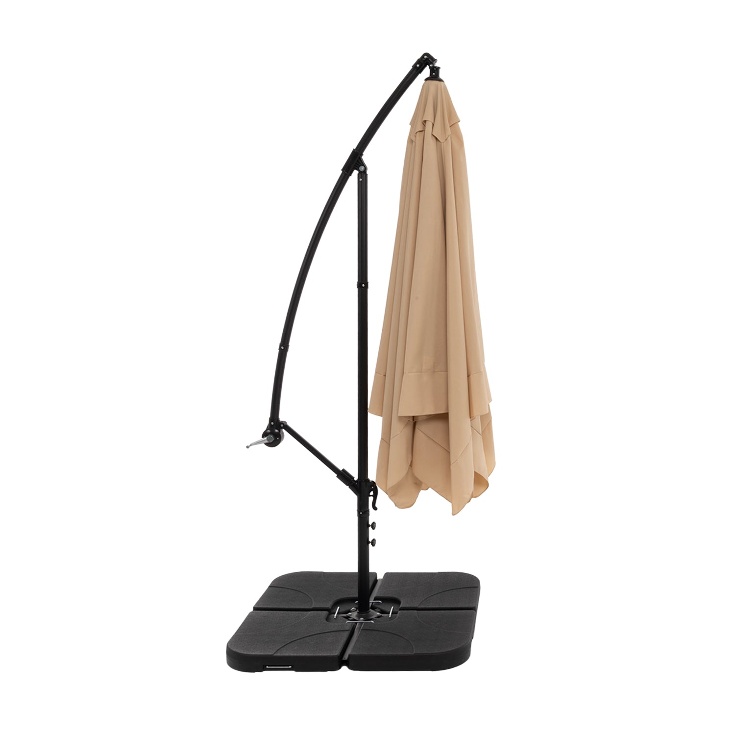 VESTIAMO CASA GIARDINO - Ombrellone Quadrato con carrucola Camel - h250x250x250 cm