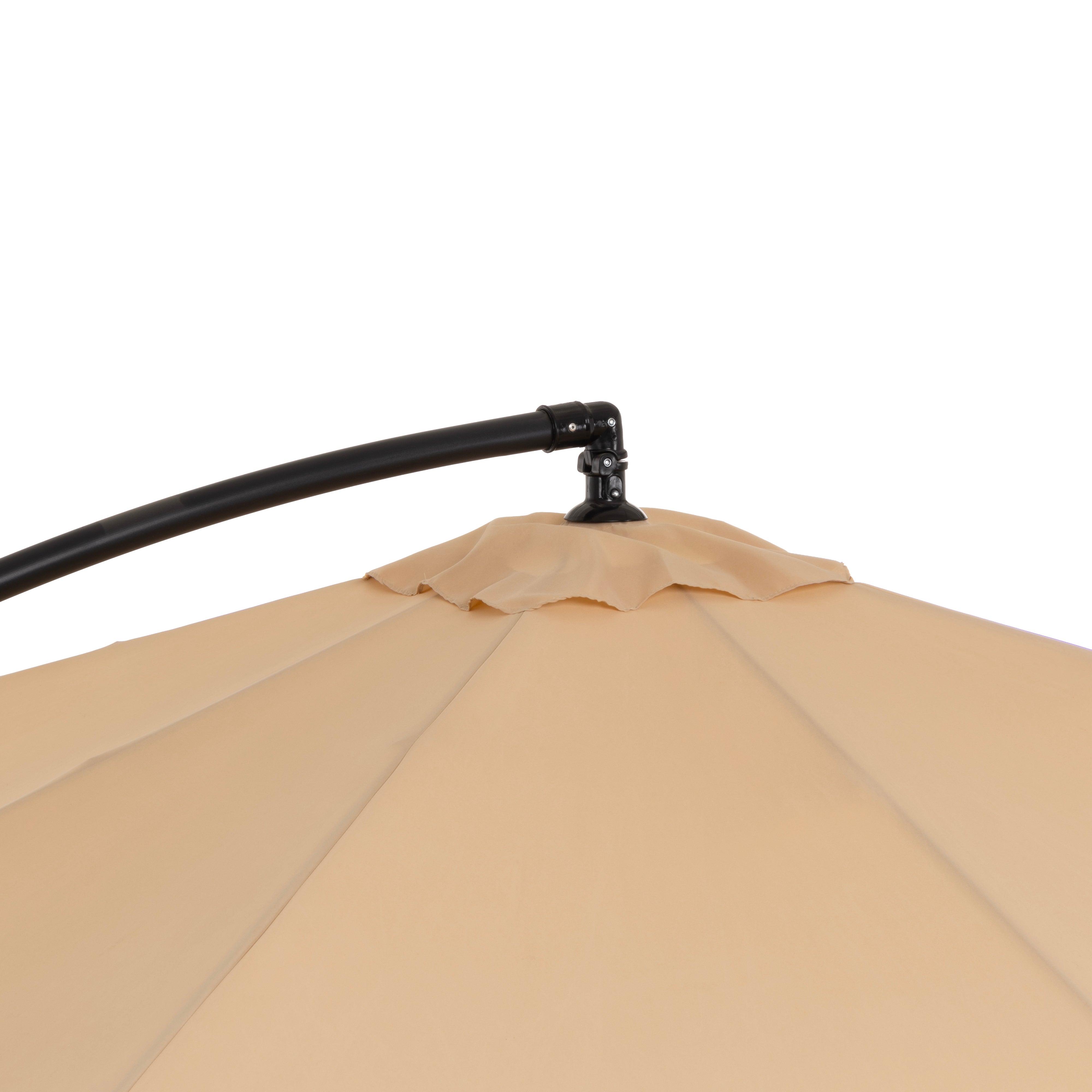 VESTIAMO CASA GIARDINO - Ombrellone Quadrato con carrucola Camel - h250x250x250 cm