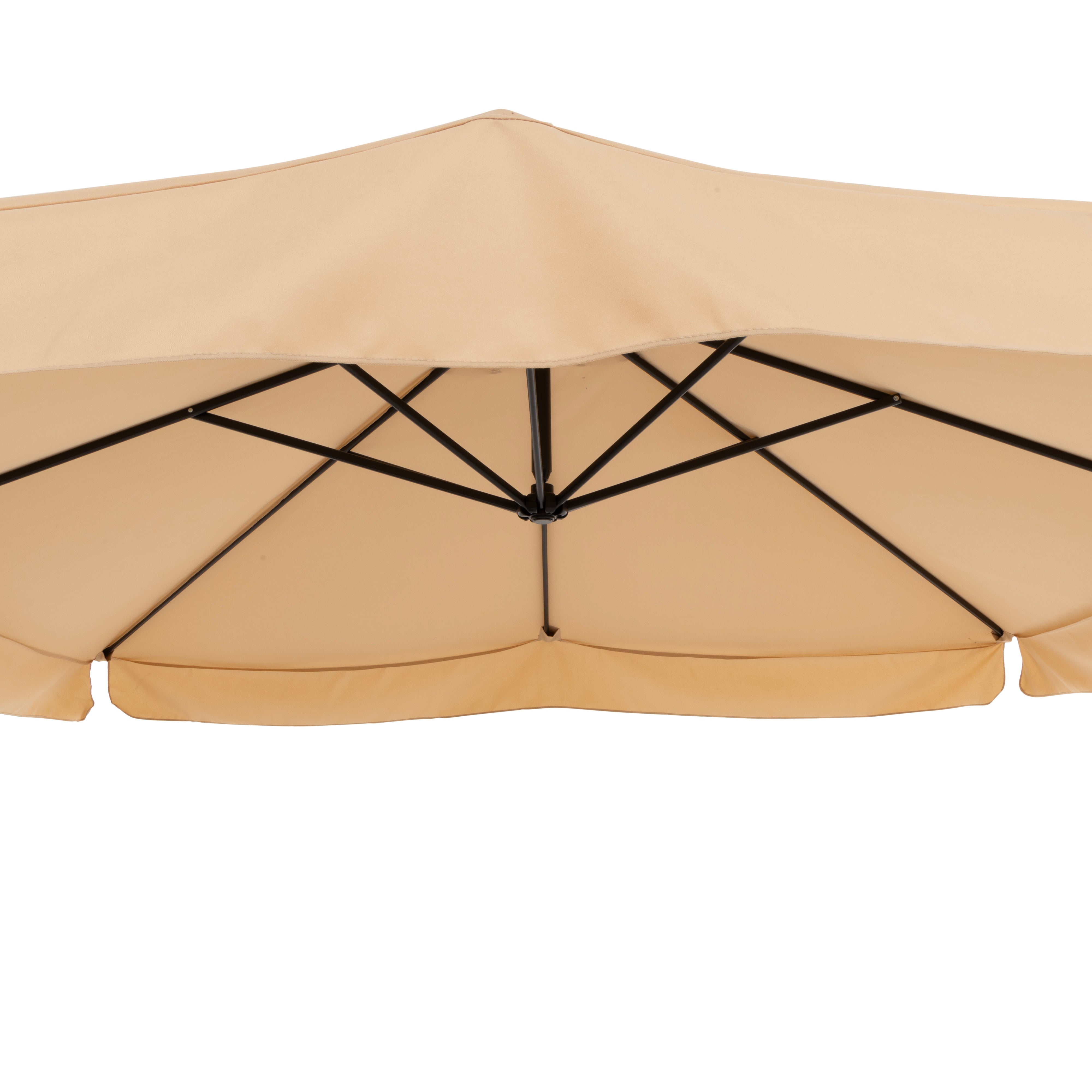VESTIAMO CASA GIARDINO - Ombrellone Quadrato con carrucola Camel - h250x250x250 cm
