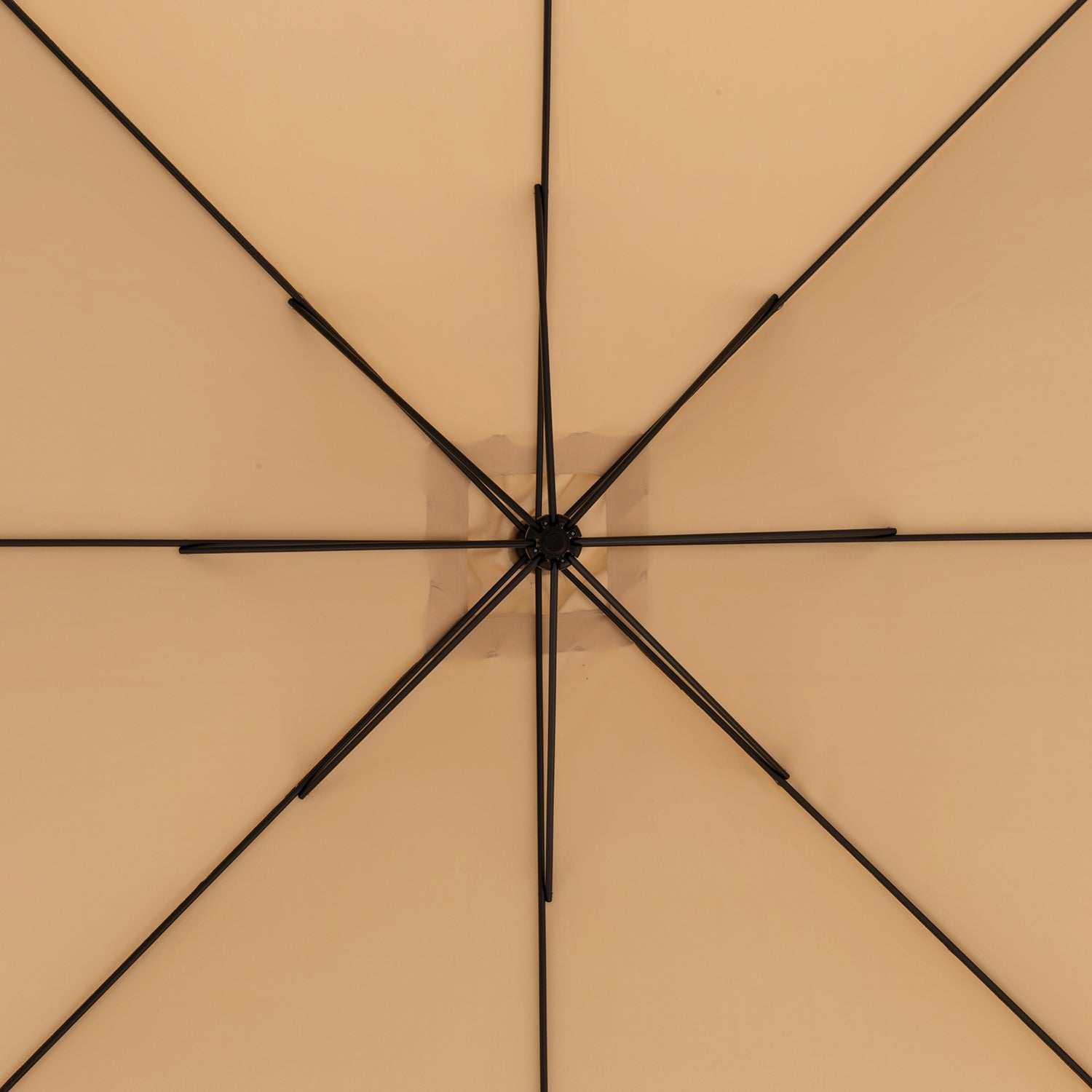 VESTIAMO CASA GIARDINO - Ombrellone Quadrato con carrucola Camel - h250x250x250 cm