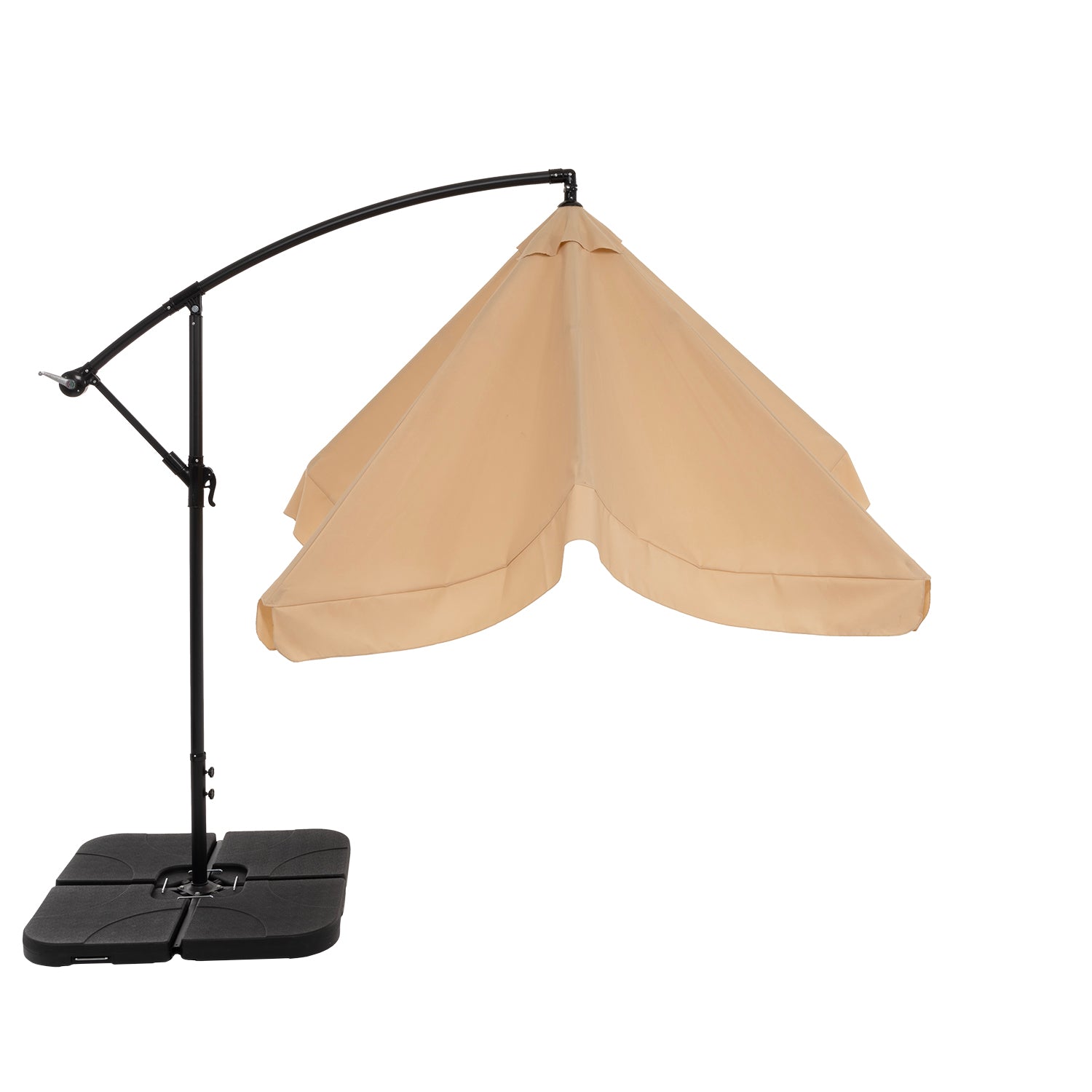 VESTIAMO CASA GIARDINO - Ombrellone Quadrato con carrucola Camel - h250x250x250 cm