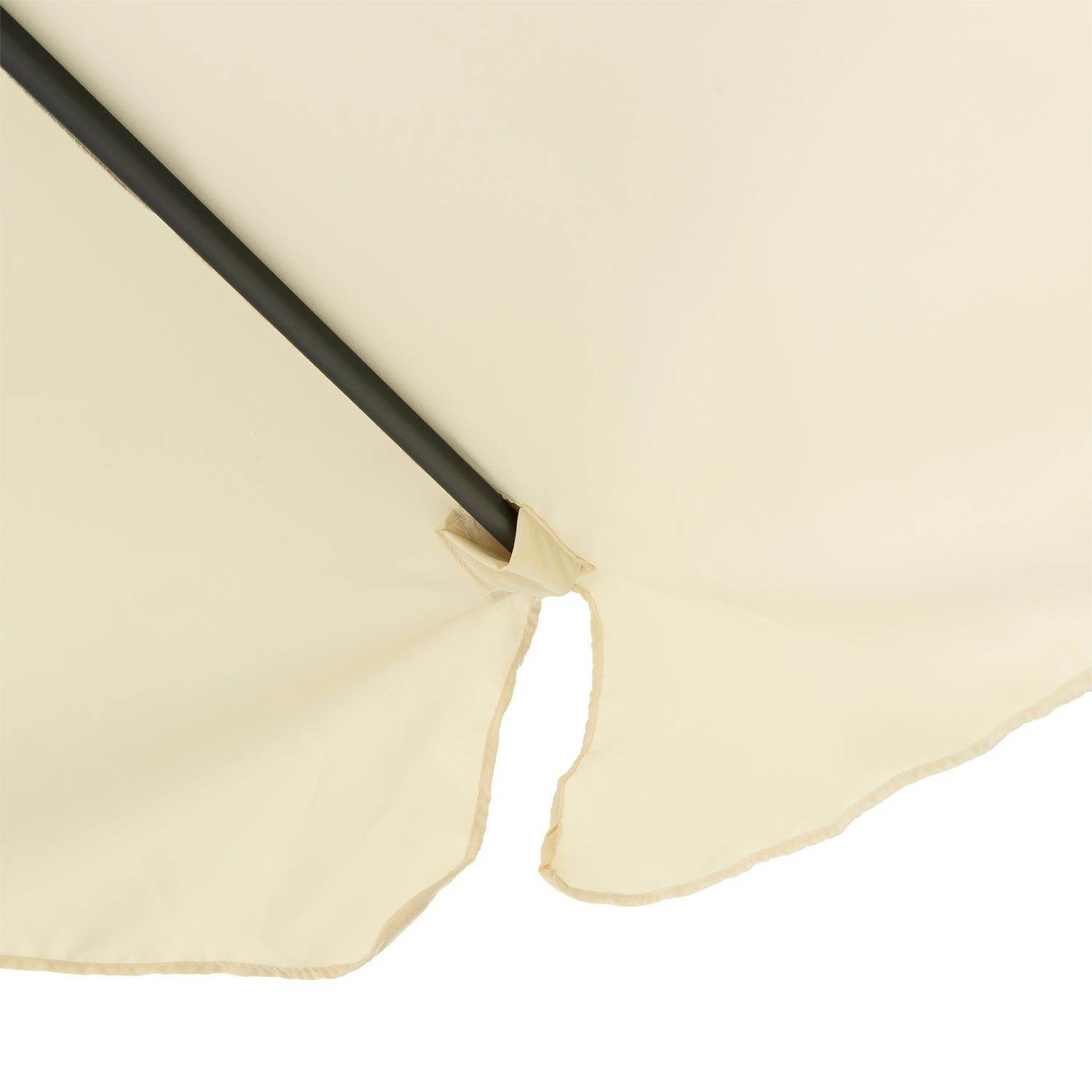 VESTIAMO CASA GIARDINO - Ombrellone decentrato da balcone a semicerchio con manovella Ecrù h230x130 cm