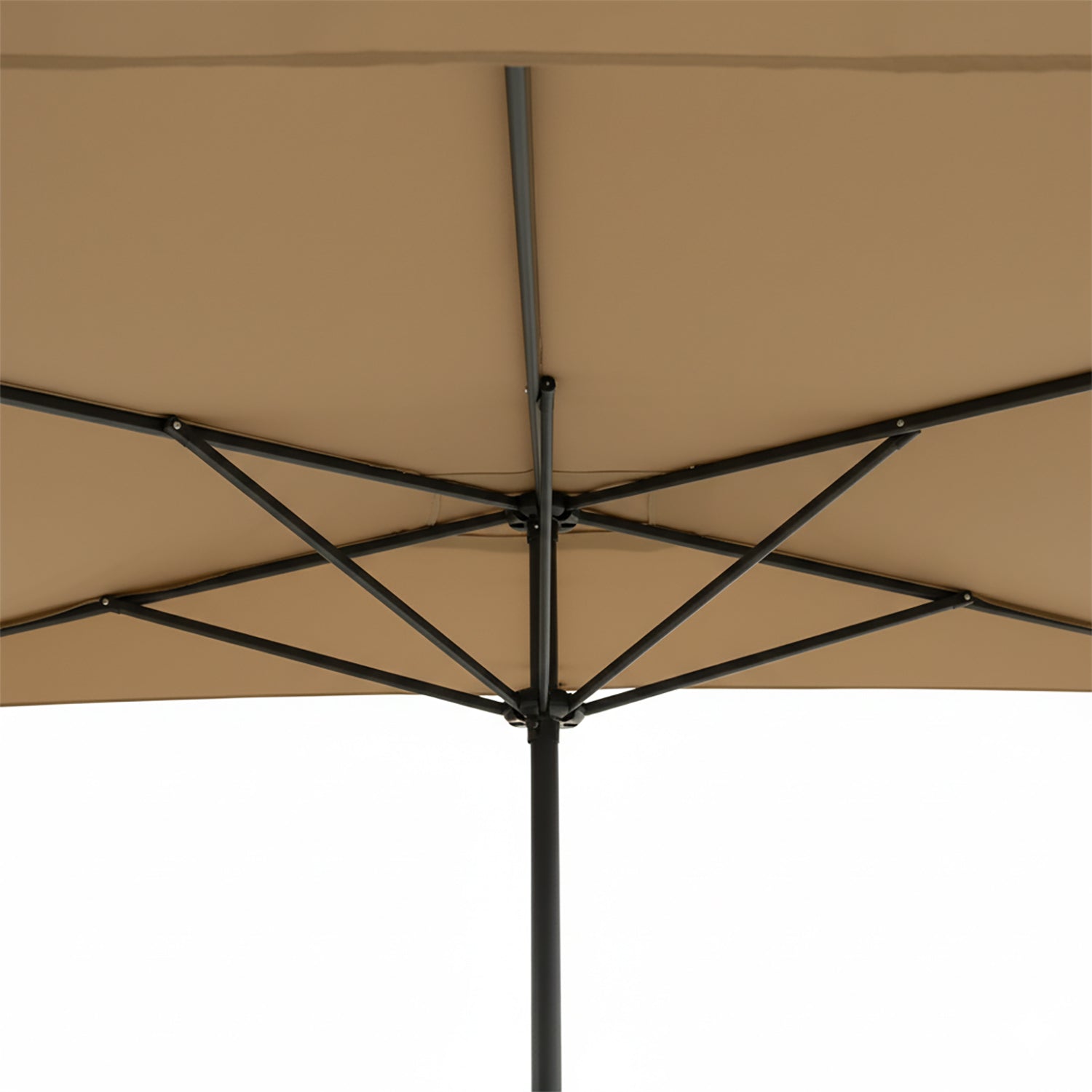 VESTIAMO CASA GIARDINO - Ombrellone Decentrato a Semicerchio da Balcone con manovella Camel h2,30x1,30 metri