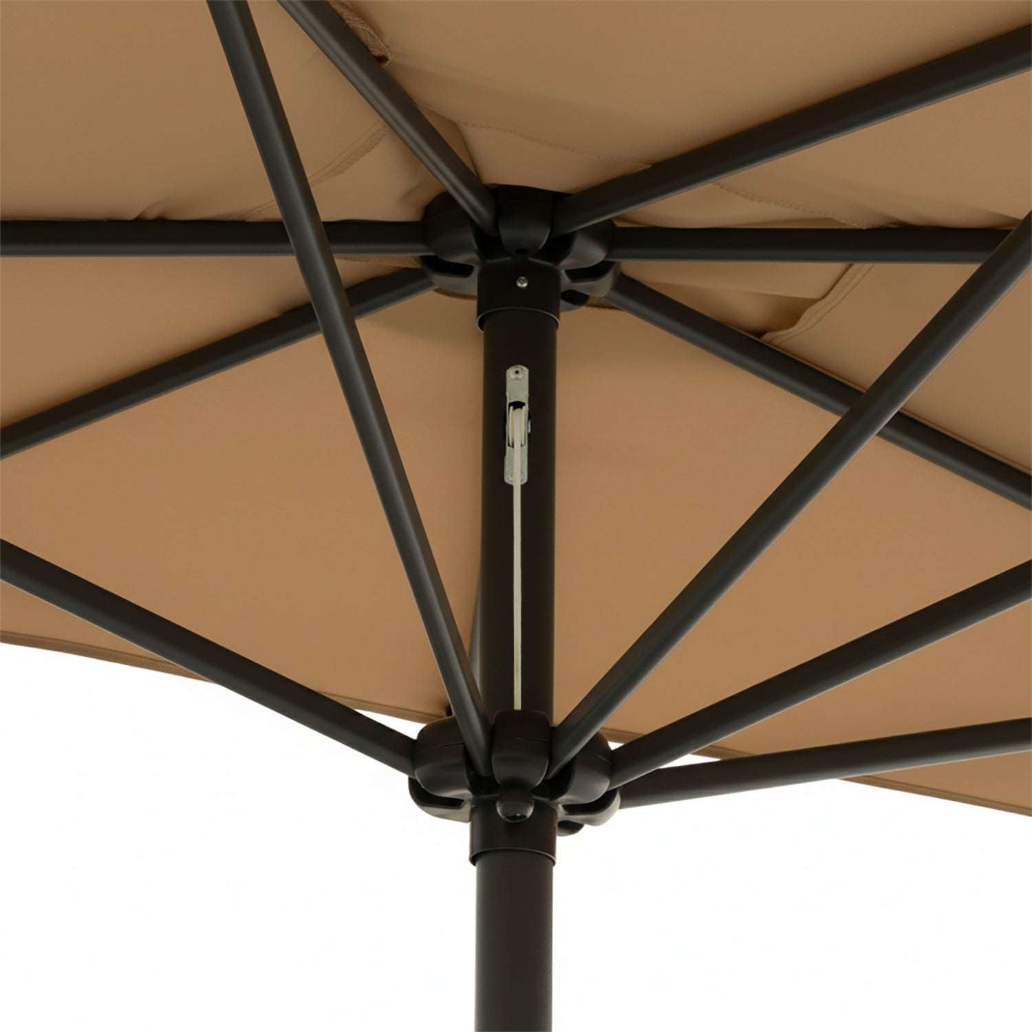 VESTIAMO CASA GIARDINO - Ombrellone Decentrato a Semicerchio da Balcone con manovella Camel h2,30x1,30 metri