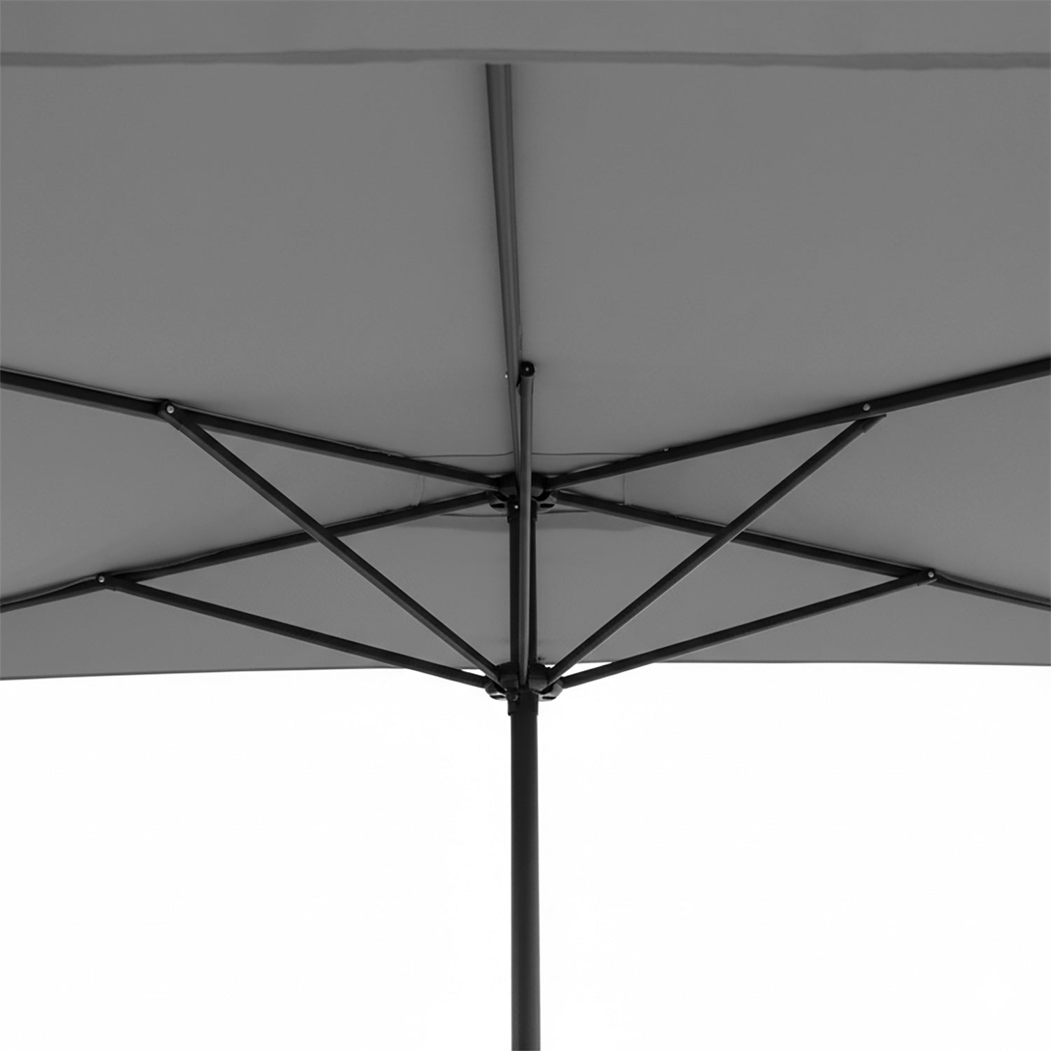 VESTIAMO CASA GIARDINO - Ombrellone Decentrato a Semicerchio da Balcone con manovella Grigio h2,30x1,30 metri
