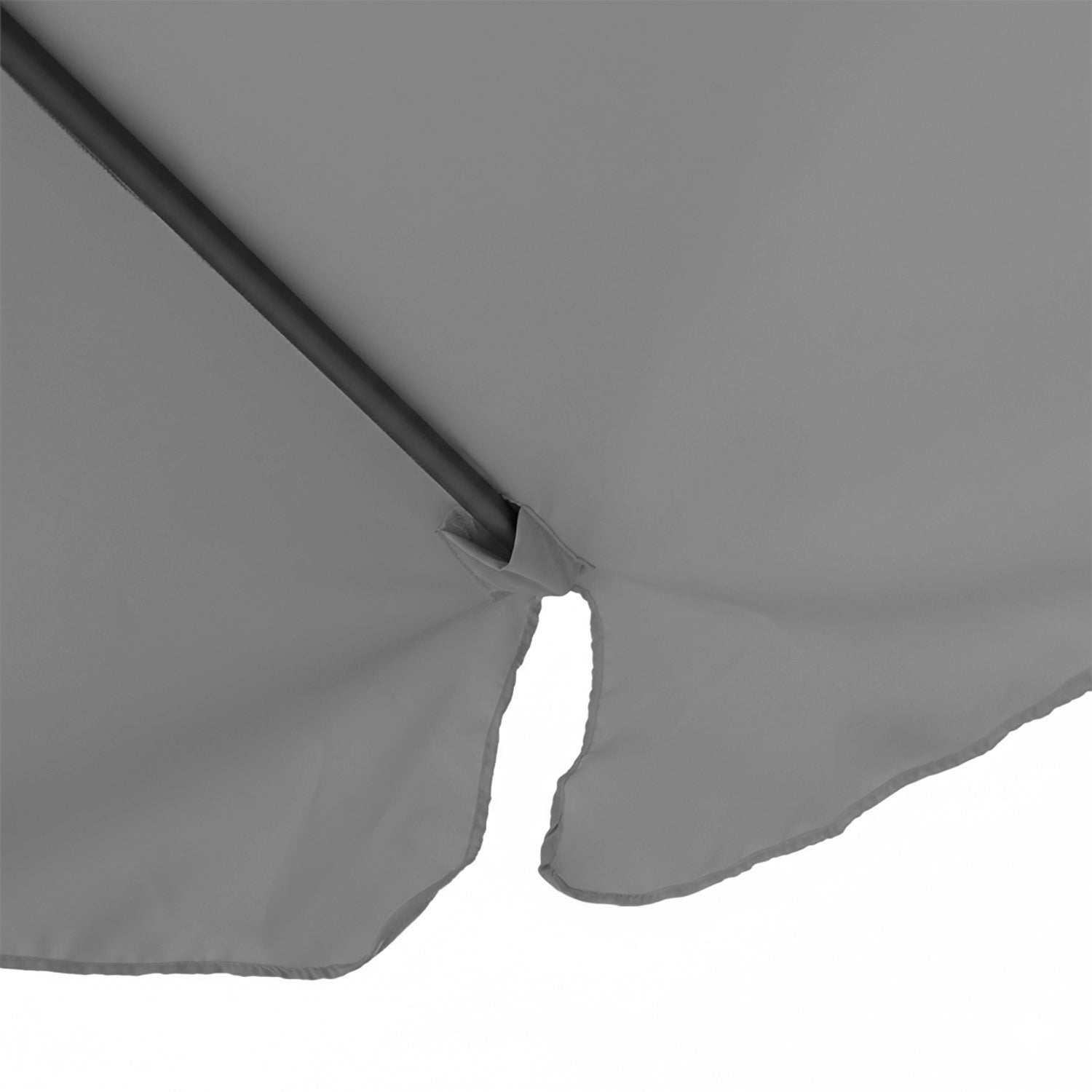 VESTIAMO CASA GIARDINO - Ombrellone Decentrato a Semicerchio da Balcone con manovella Grigio h2,30x1,30 metri