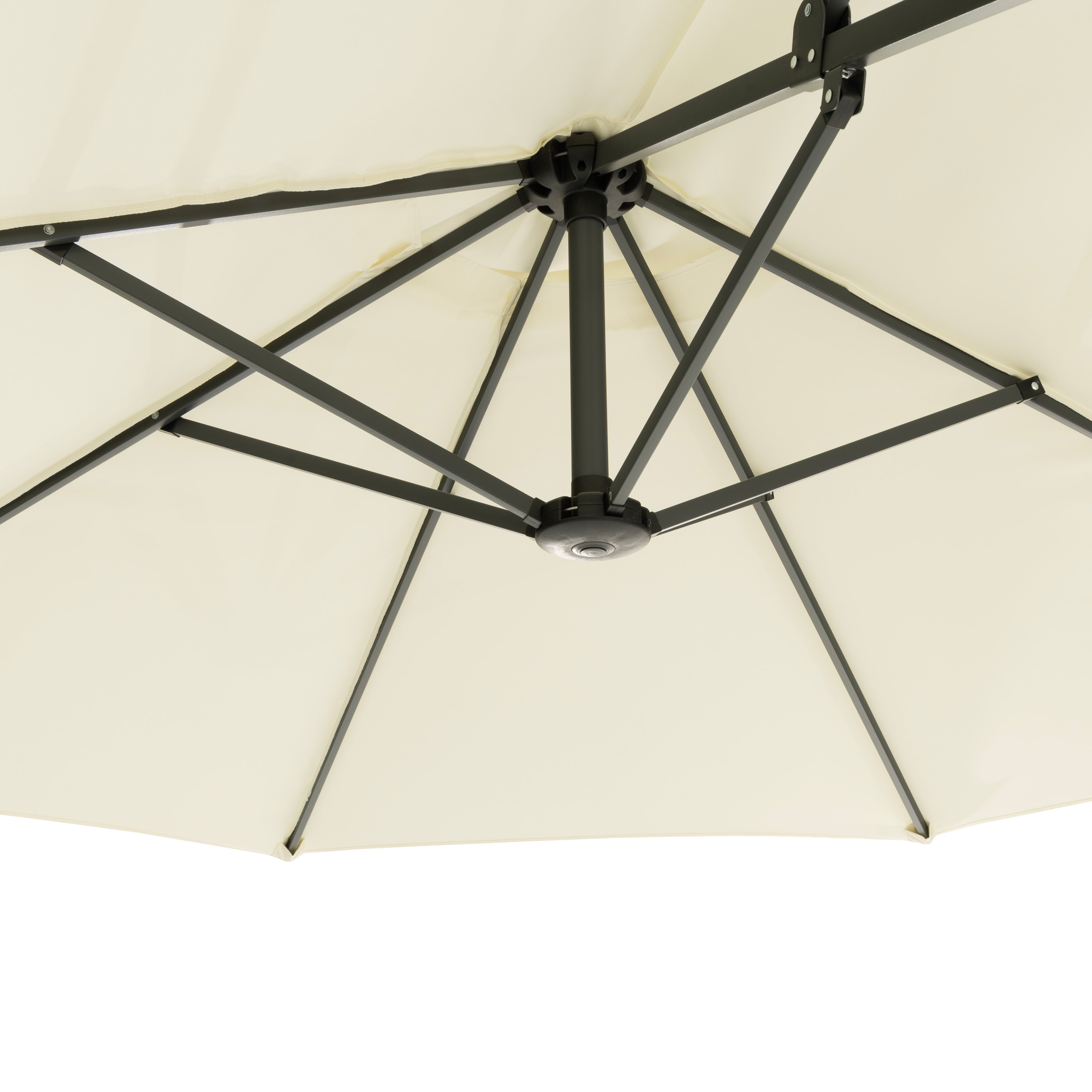 VESTIAMO CASA GIARDINO - Ombrellone Rettangolare Ecru con carrucola - h240x450x265 cm