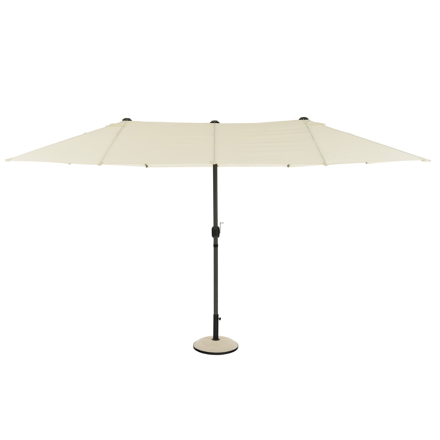 VESTIAMO CASA GIARDINO - Ombrellone Rettangolare Ecru con carrucola - h240x450x265 cm