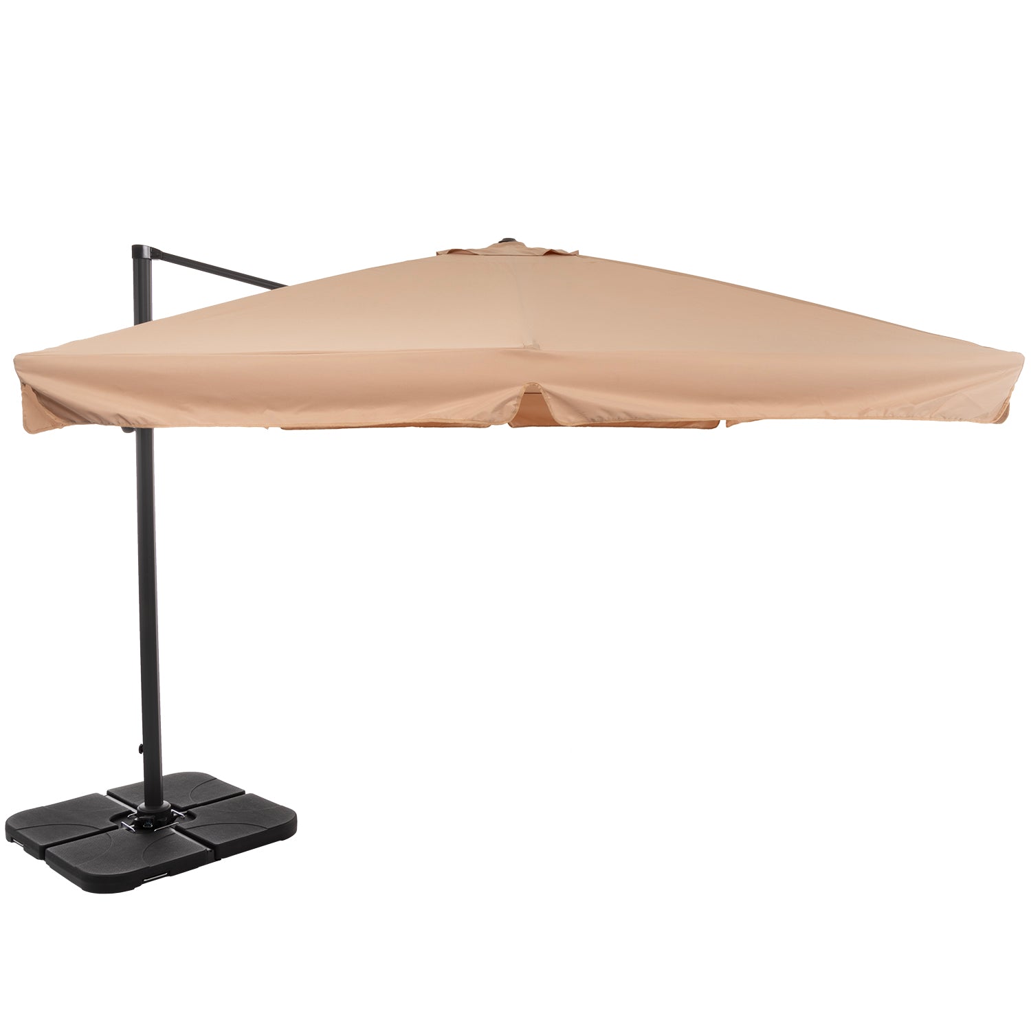 VESTIAMO CASA GIARDINO - Ombrellone a lampada con flap telo camel 3x4 metri