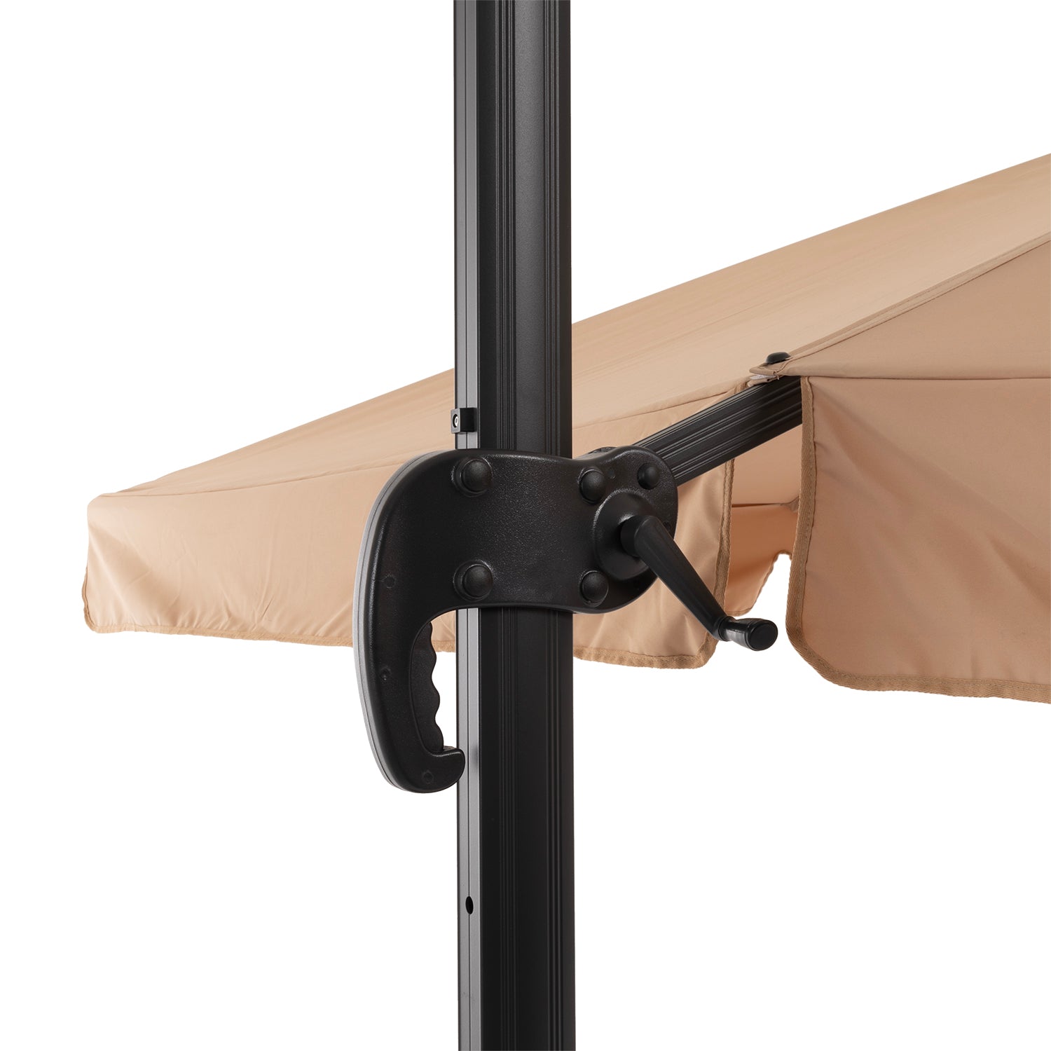 VESTIAMO CASA GIARDINO - Ombrellone a lampada con flap telo camel 3x4 metri