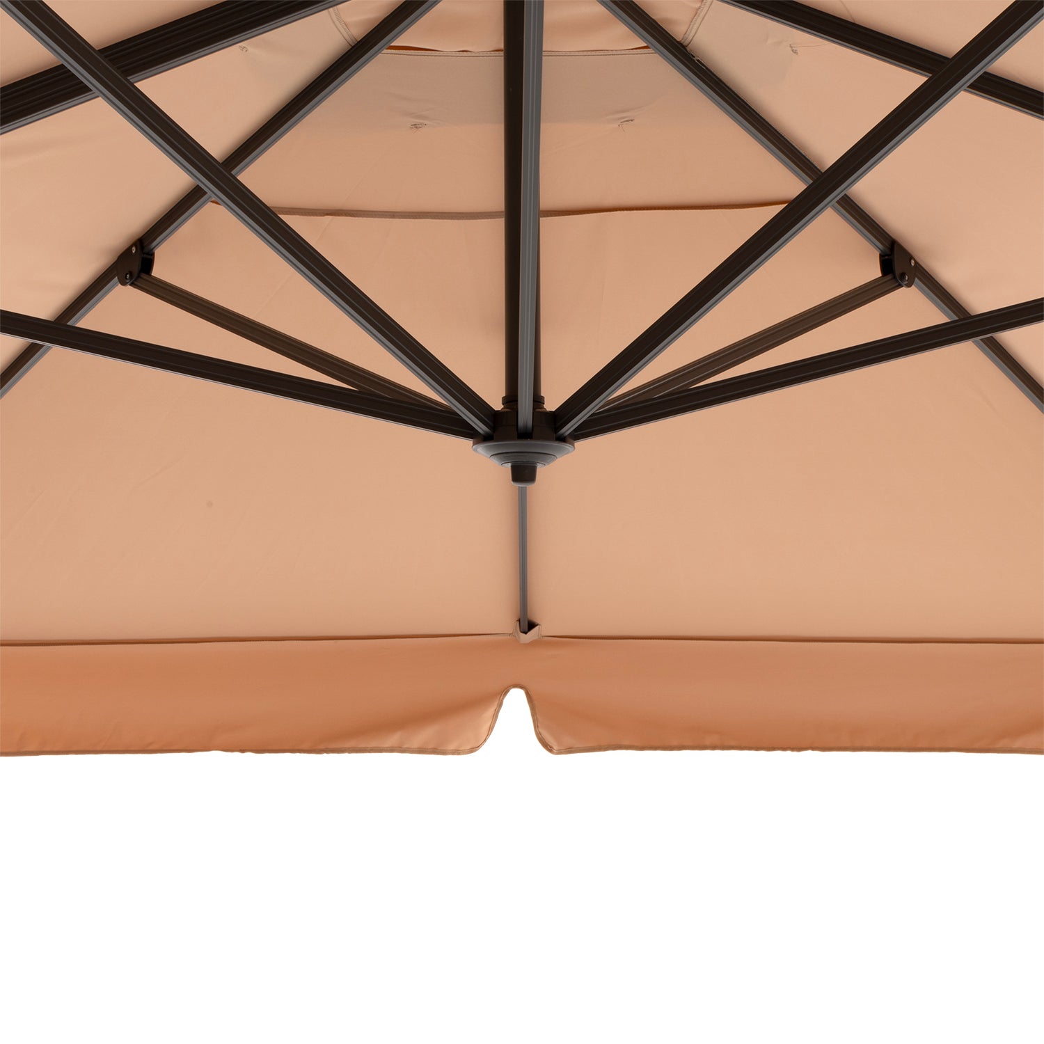 VESTIAMO CASA GIARDINO - Ombrellone a lampada con flap telo camel 3x4 metri