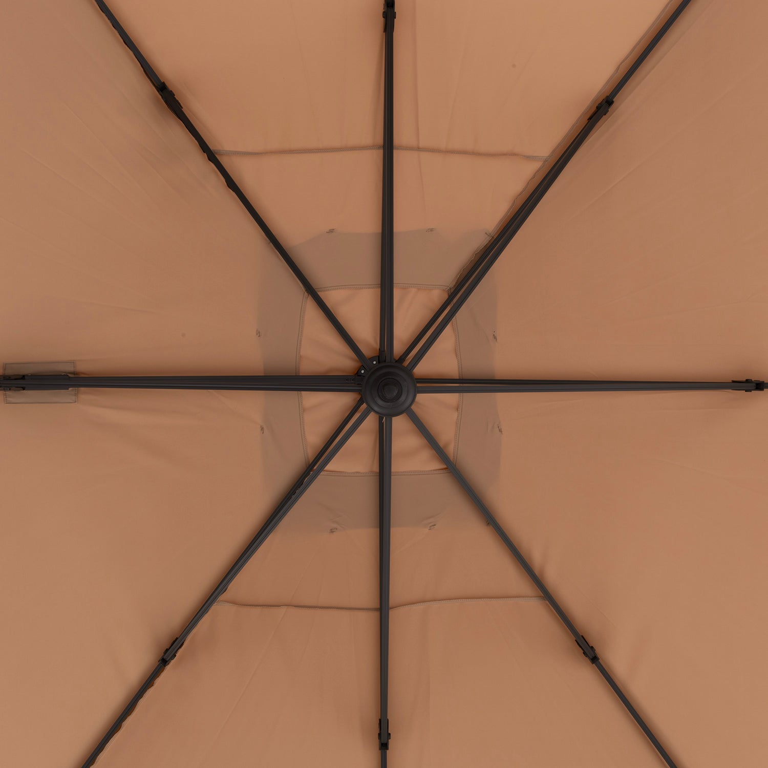 VESTIAMO CASA GIARDINO - Ombrellone a lampada con flap telo camel 3x4 metri