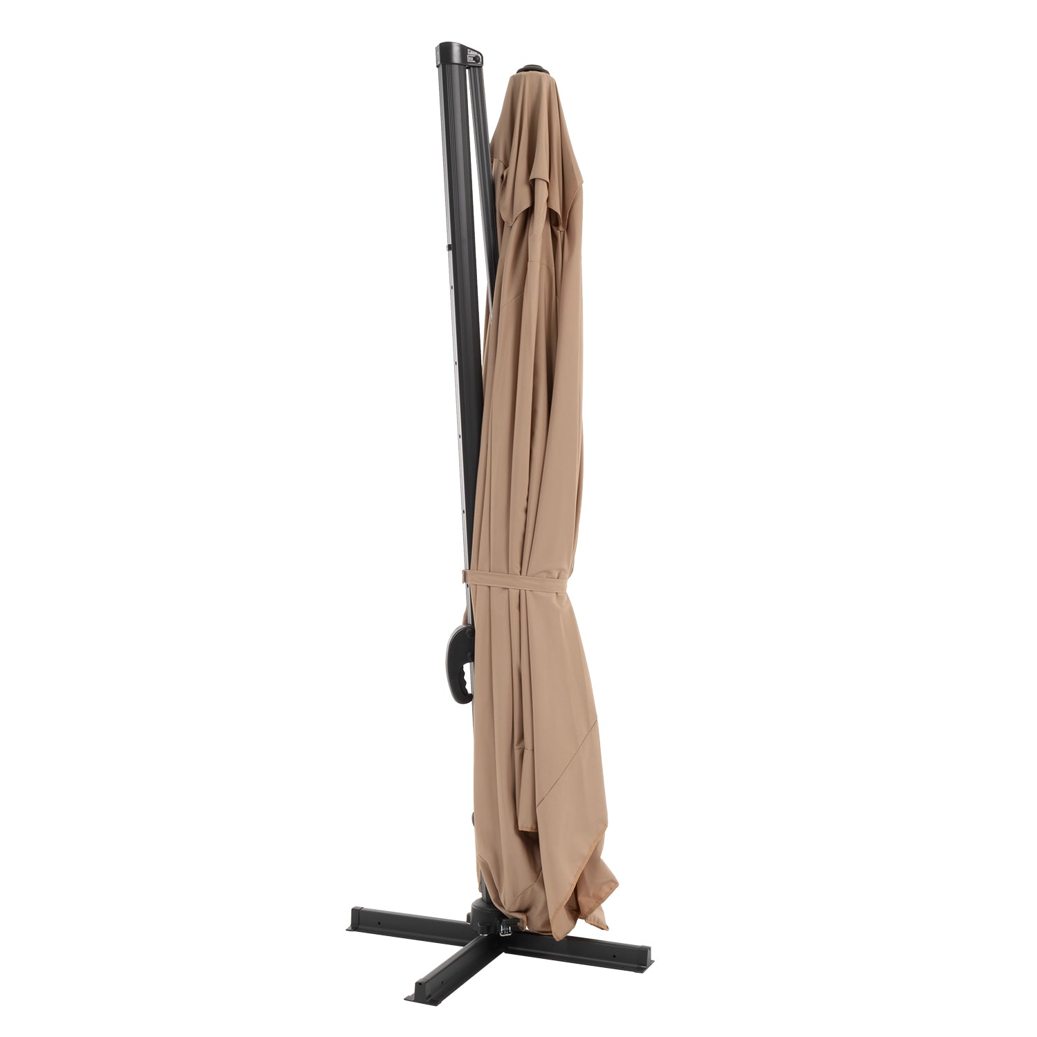 VESTIAMO CASA GIARDINO - Ombrellone a lampada con flap telo camel 3x4 metri