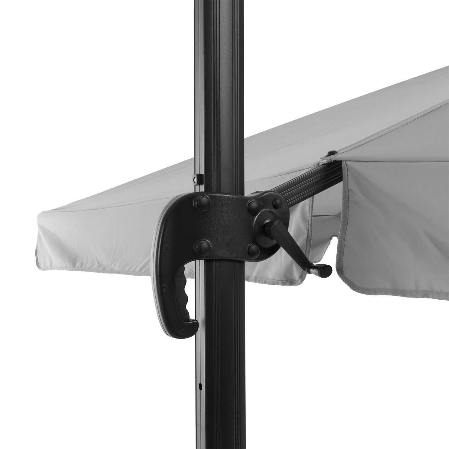 VESTIAMO CASA GIARDINO - Ombrellone a Lampada con flap telo grigio 3x4 metri