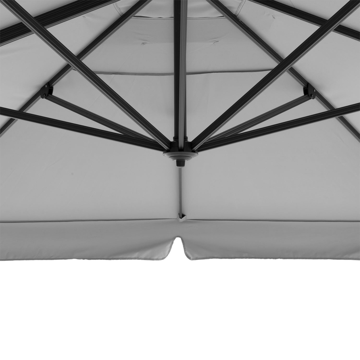 VESTIAMO CASA GIARDINO - Ombrellone a Lampada con flap telo grigio 3x4 metri