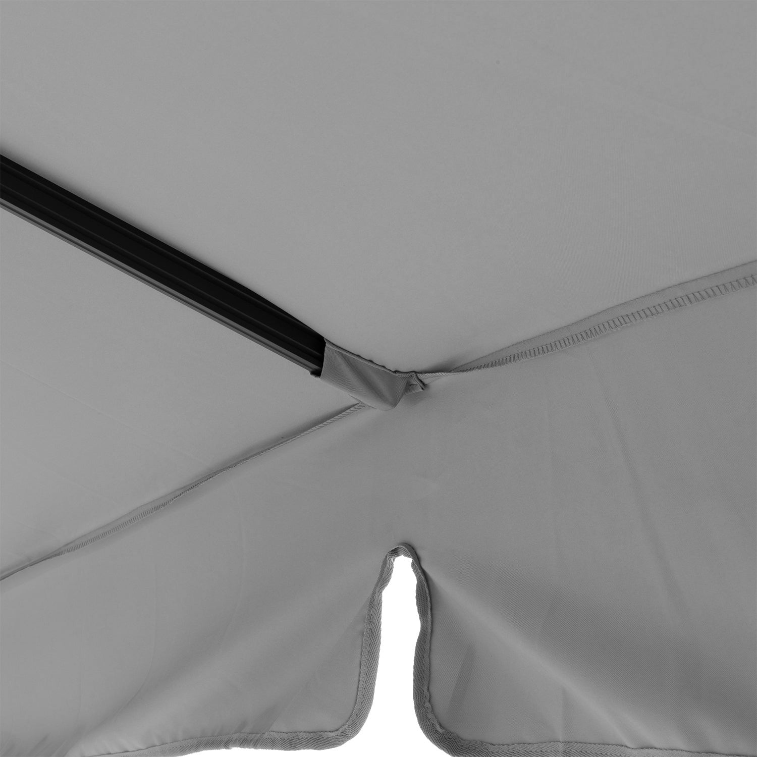 VESTIAMO CASA GIARDINO - Ombrellone a Lampada con flap telo grigio 3x4 metri