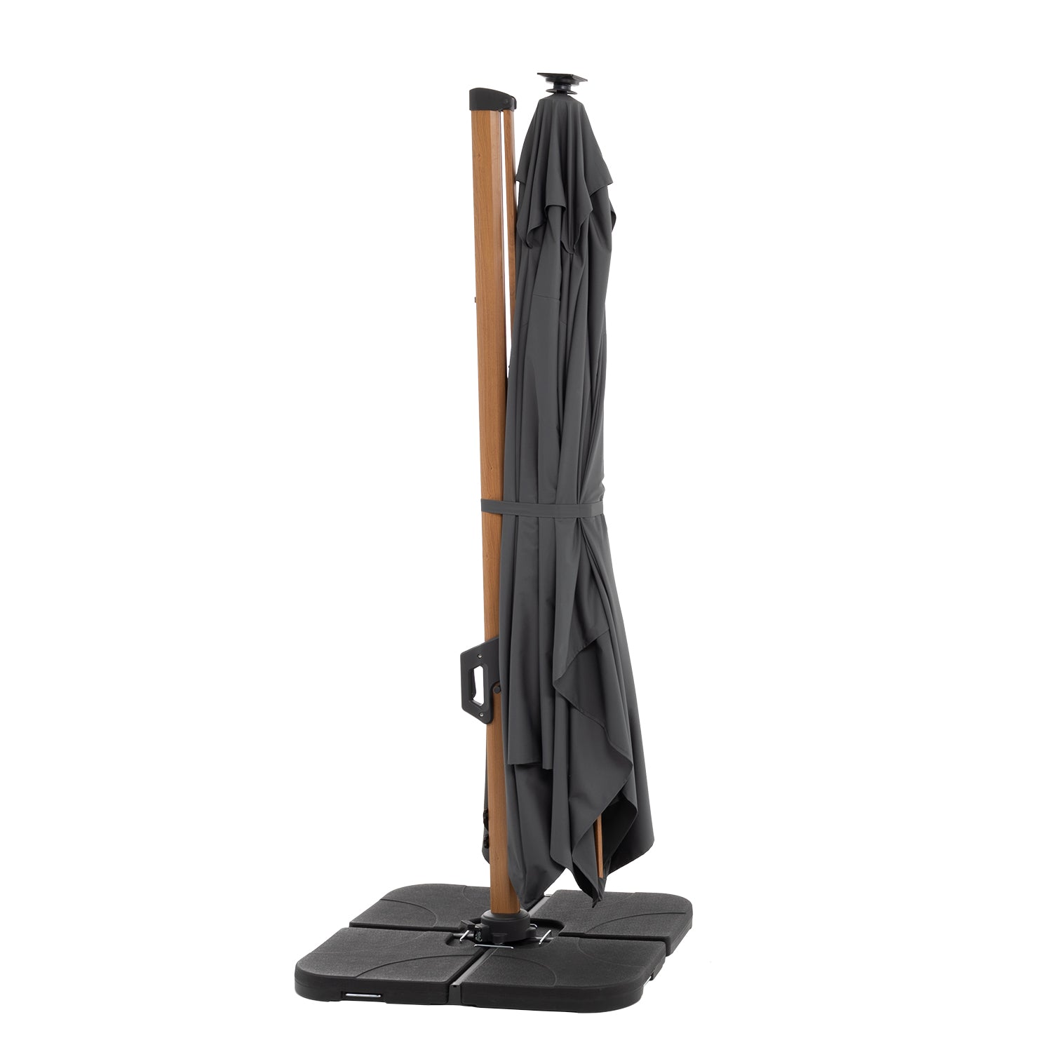 VESTIAMO CASA GIARDINO - Ombrellone da giardino con LED e Pannello Solare Grigio 3x4 metri