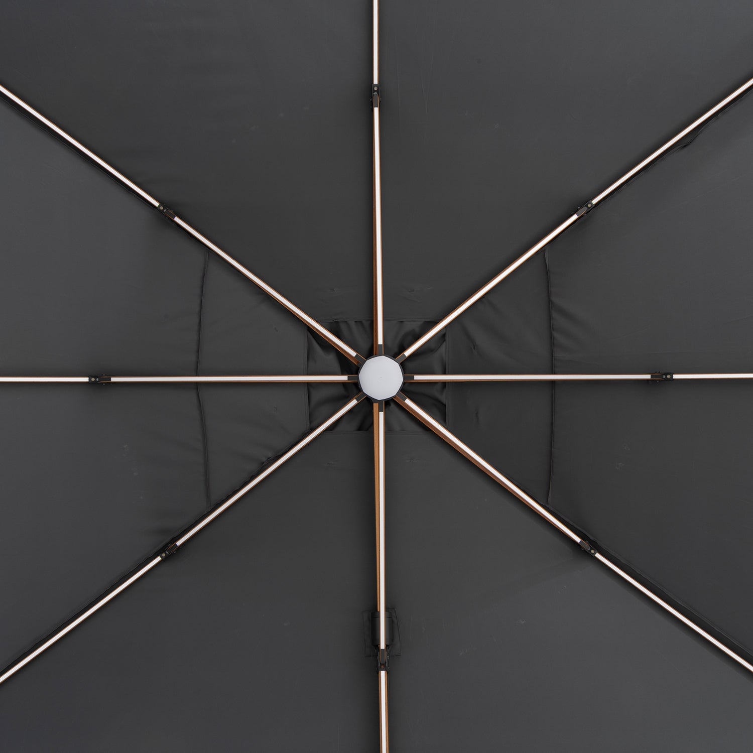 VESTIAMO CASA GIARDINO - Ombrellone da giardino con LED e Pannello Solare Grigio 3x4 metri